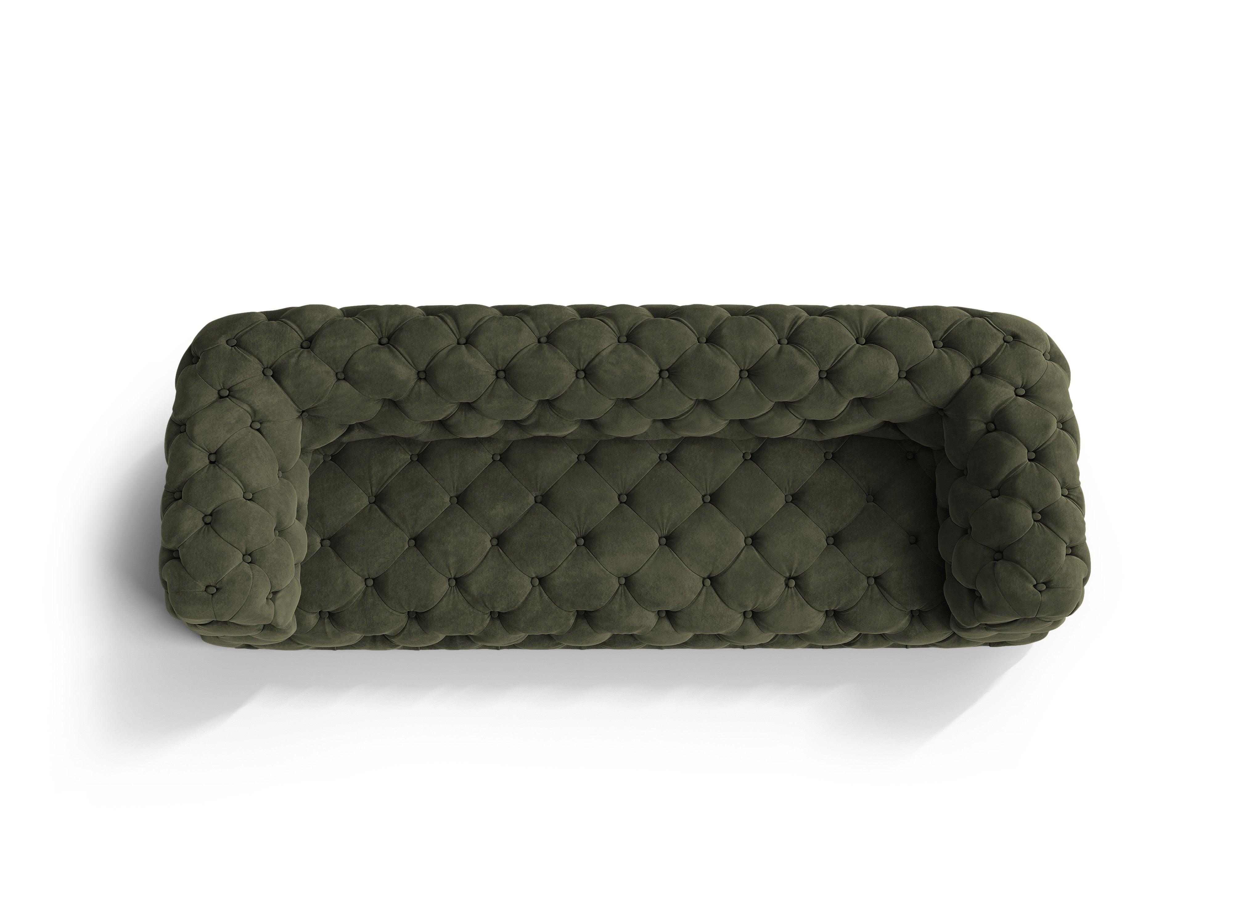 Sofa aksamitna 3-osobowa LOGE ciemnozielony Windsor & Co Eye on Design