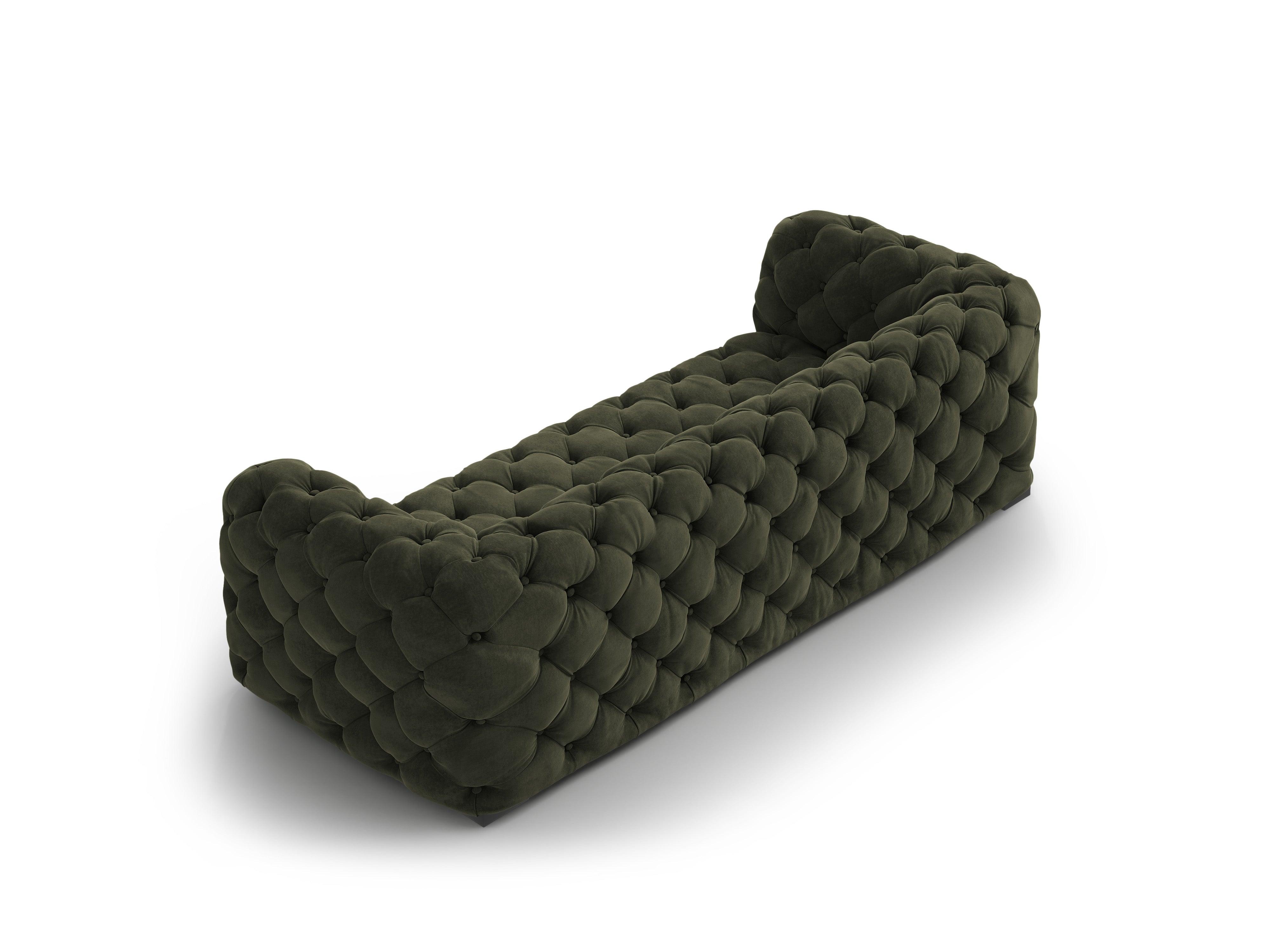 Sofa aksamitna 3-osobowa LOGE ciemnozielony Windsor & Co Eye on Design