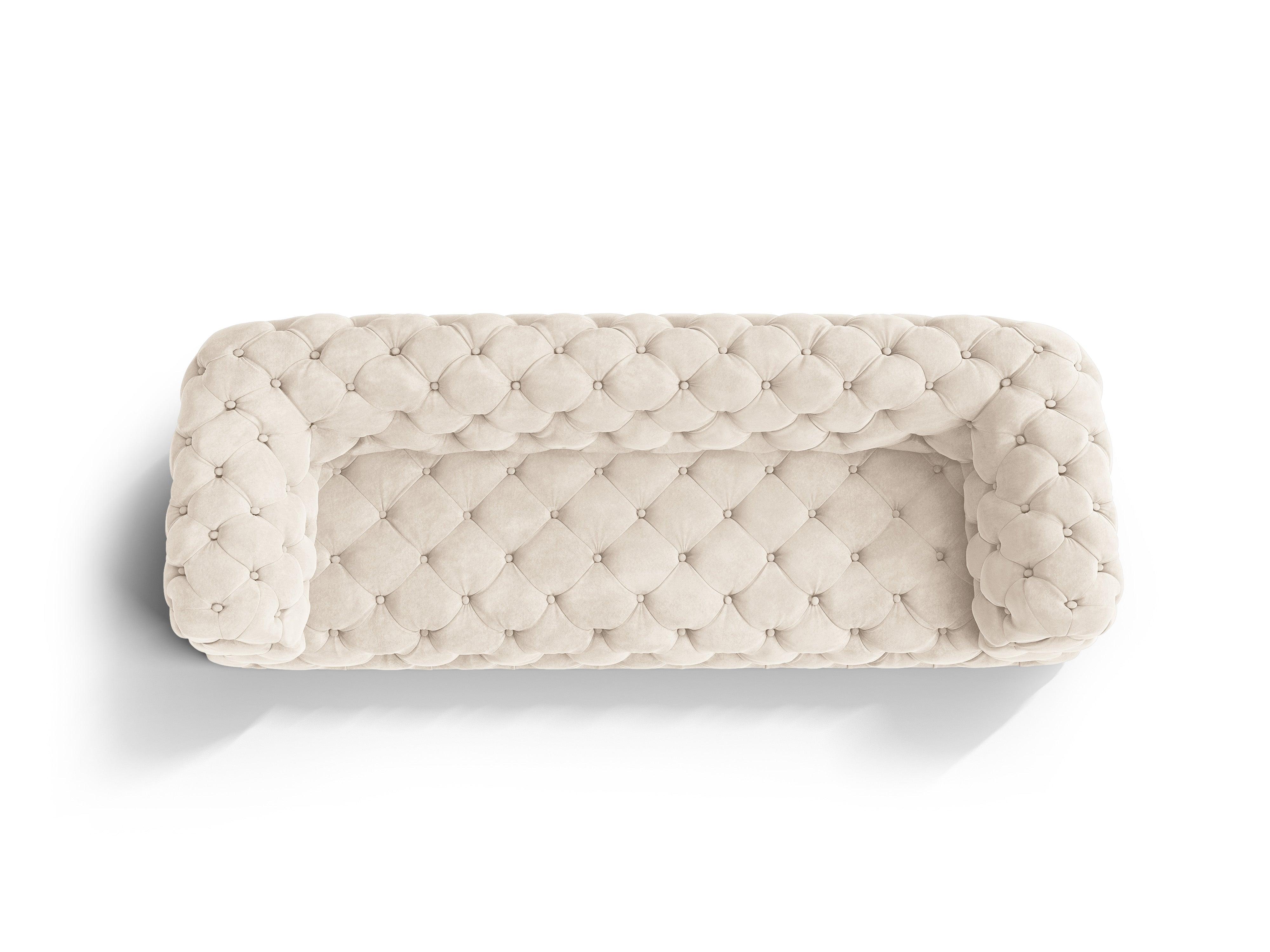 Sofa aksamitna 3-osobowa LOGE jasnobeżowy Windsor & Co Eye on Design
