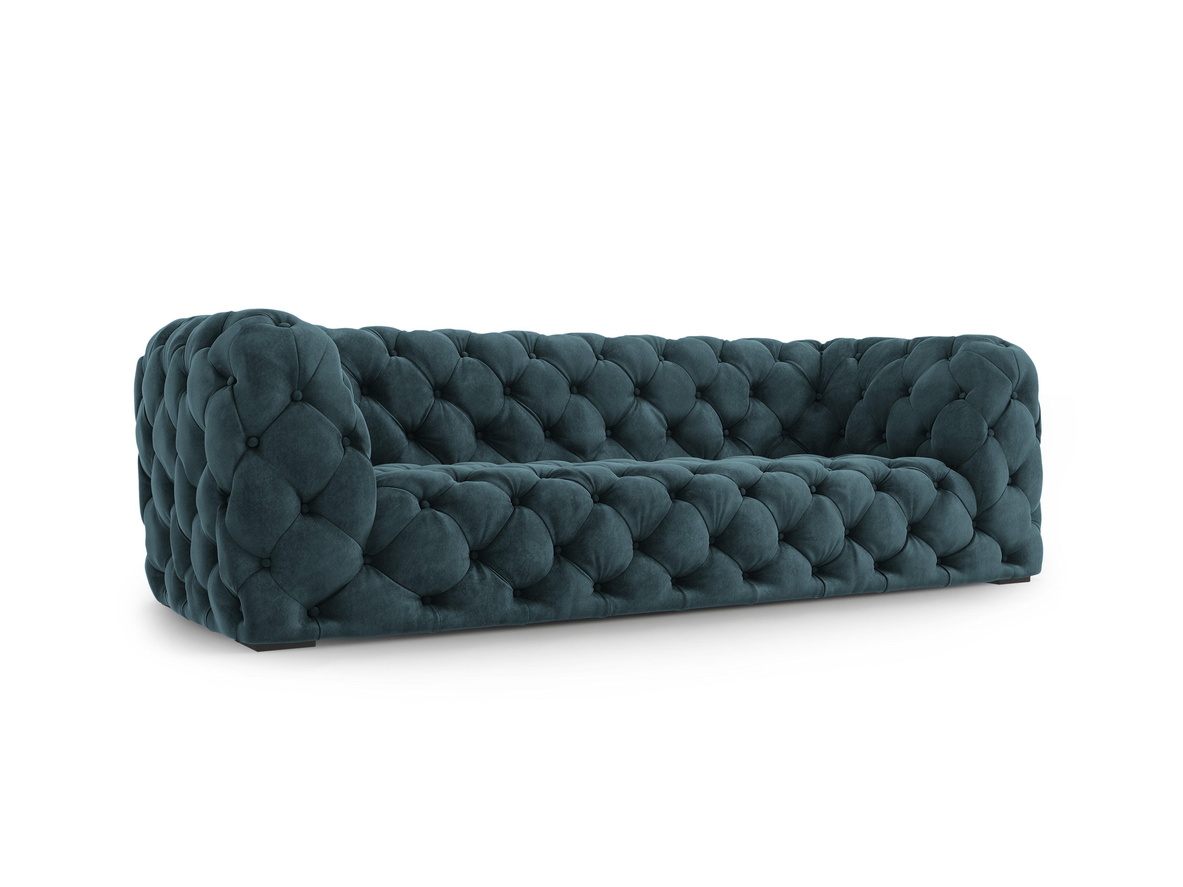 Sofa aksamitna 3-osobowa LOGE petrol Windsor & Co Eye on Design