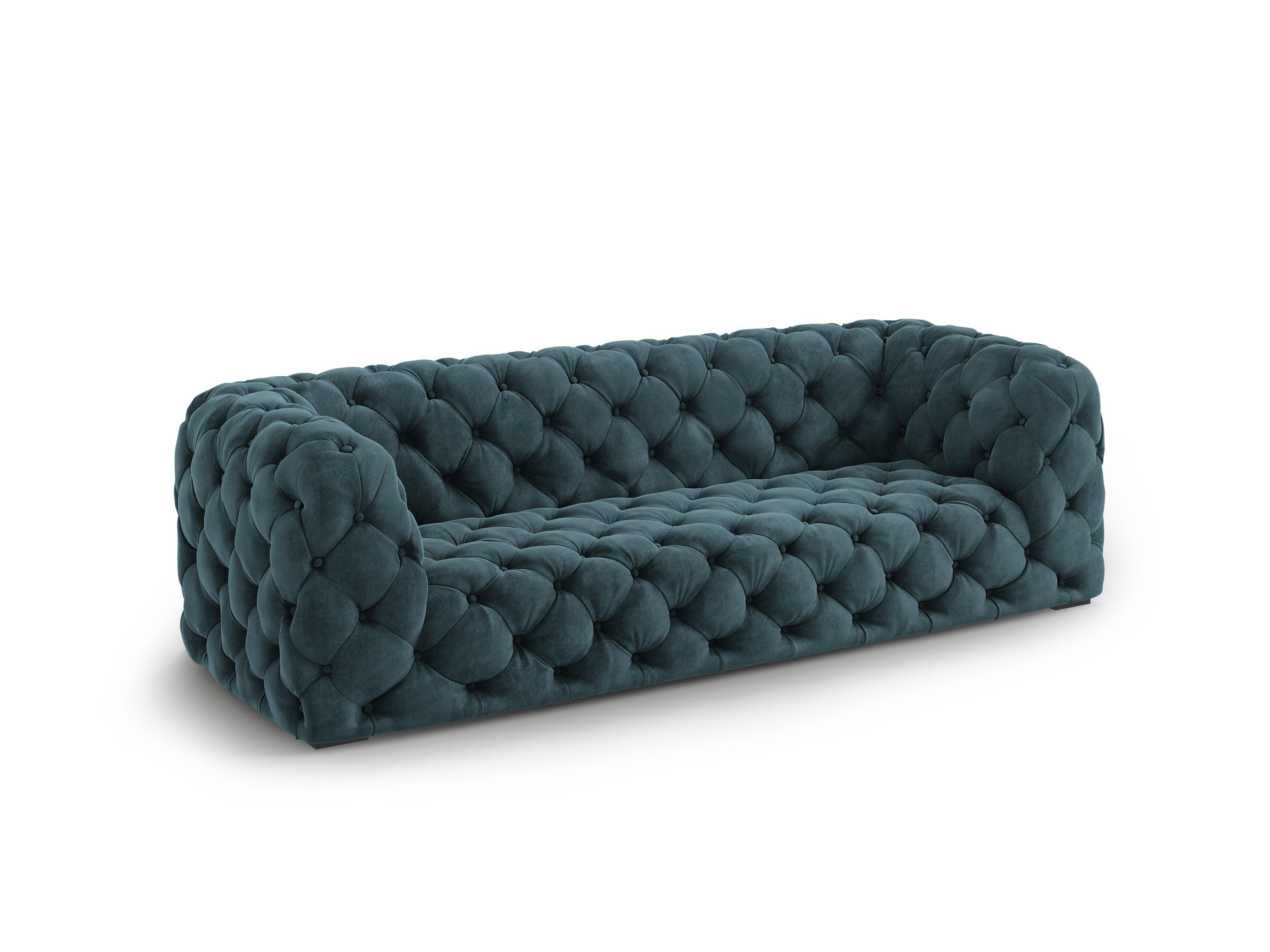 Sofa aksamitna 3-osobowa LOGE petrol Windsor & Co Eye on Design