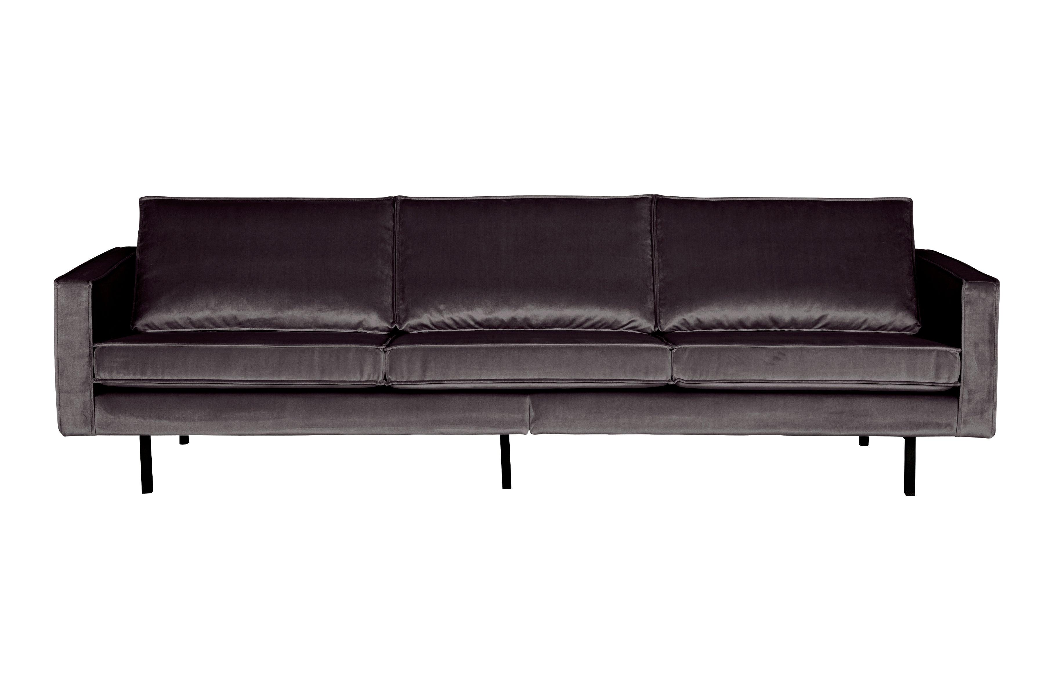 Sofa aksamitna 3-osobowa RODEO antracytowy Be Pure Eye on Design