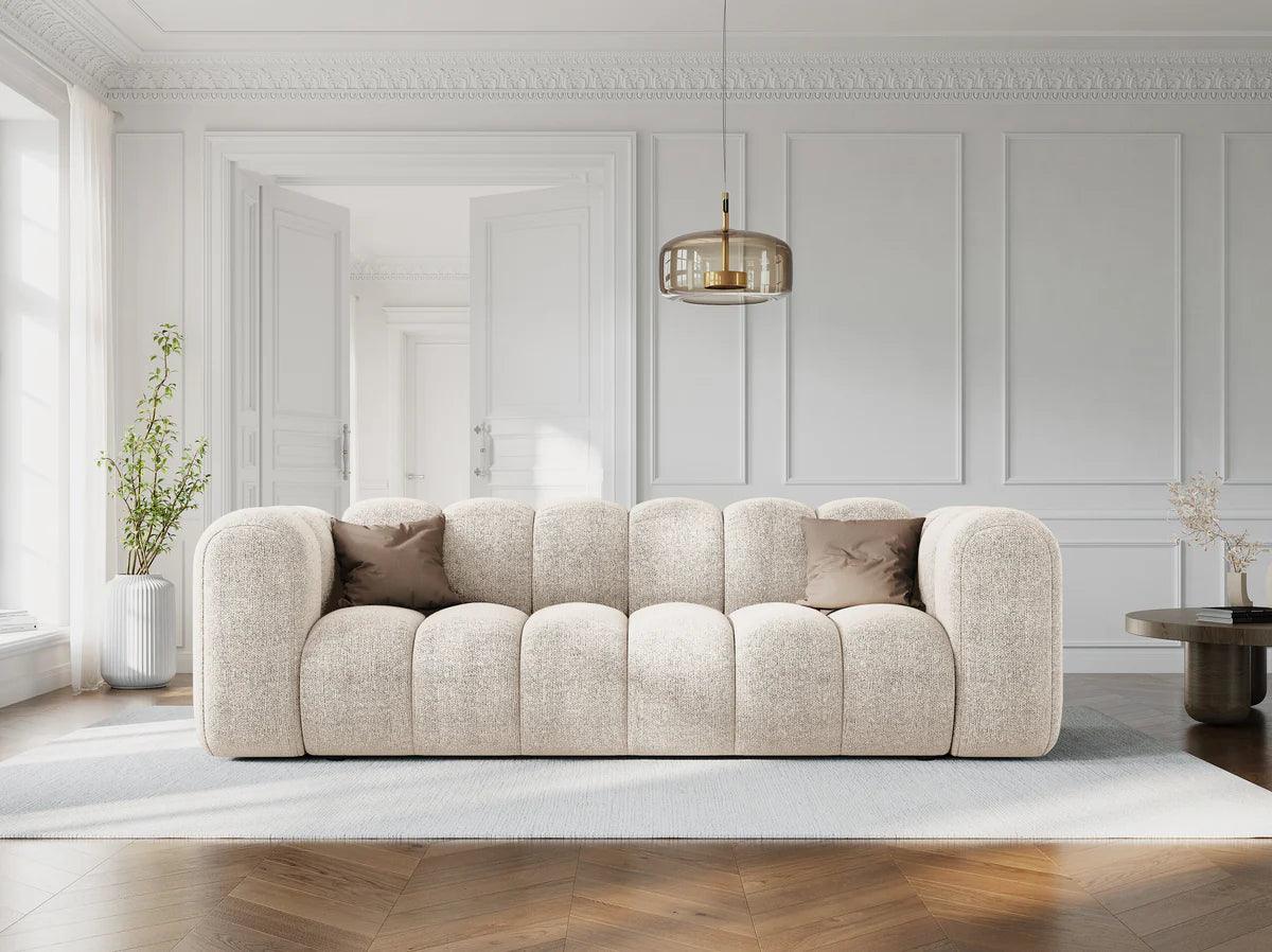Sofa aksamitna 3-osobowa SKYLER koralowy Interieurs 86 Eye on Design