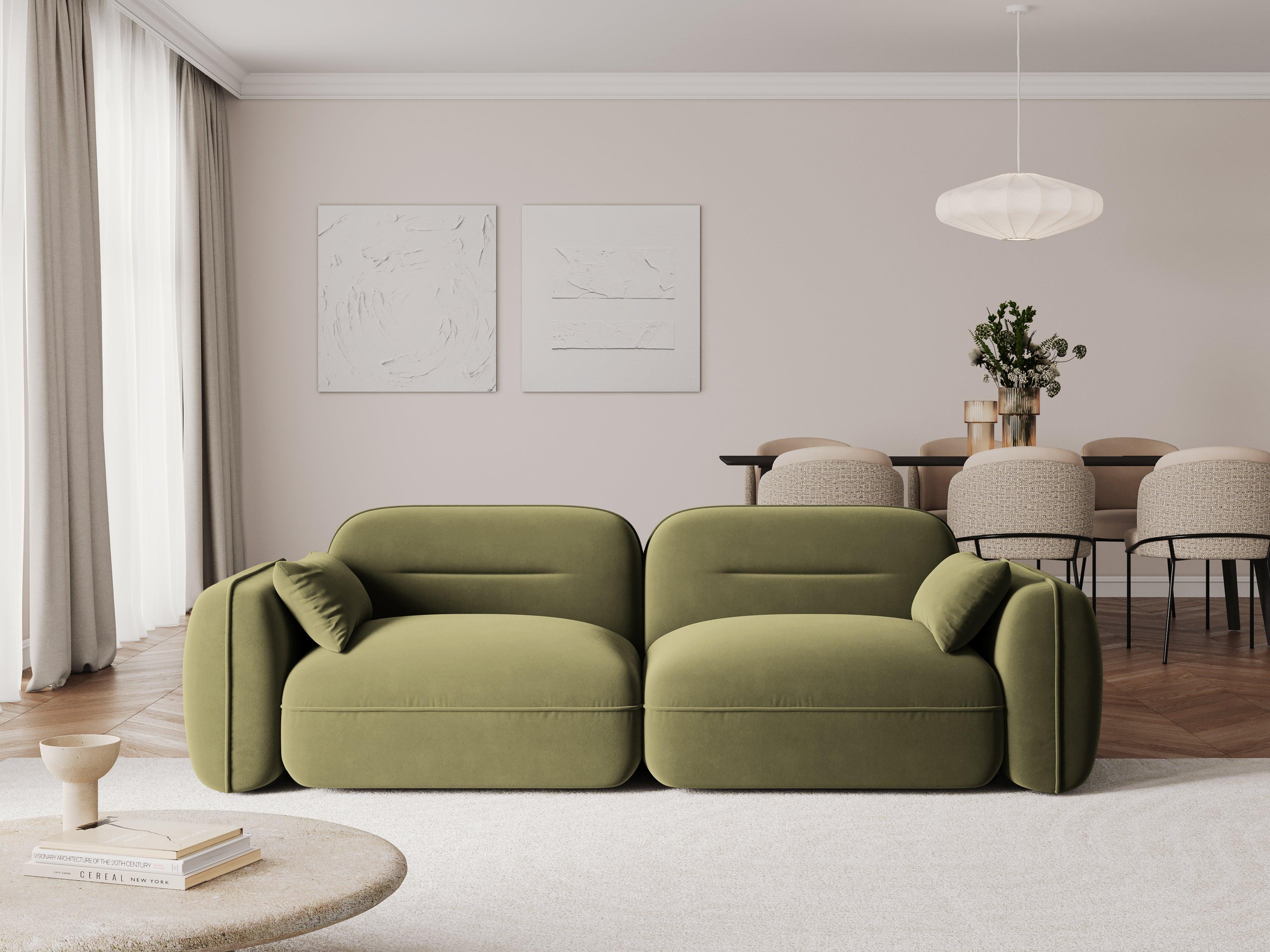 Sofa modułowa aksamitna 3-osobowa SYDNEY jasnozielony Cosmopolitan Design Eye on Design