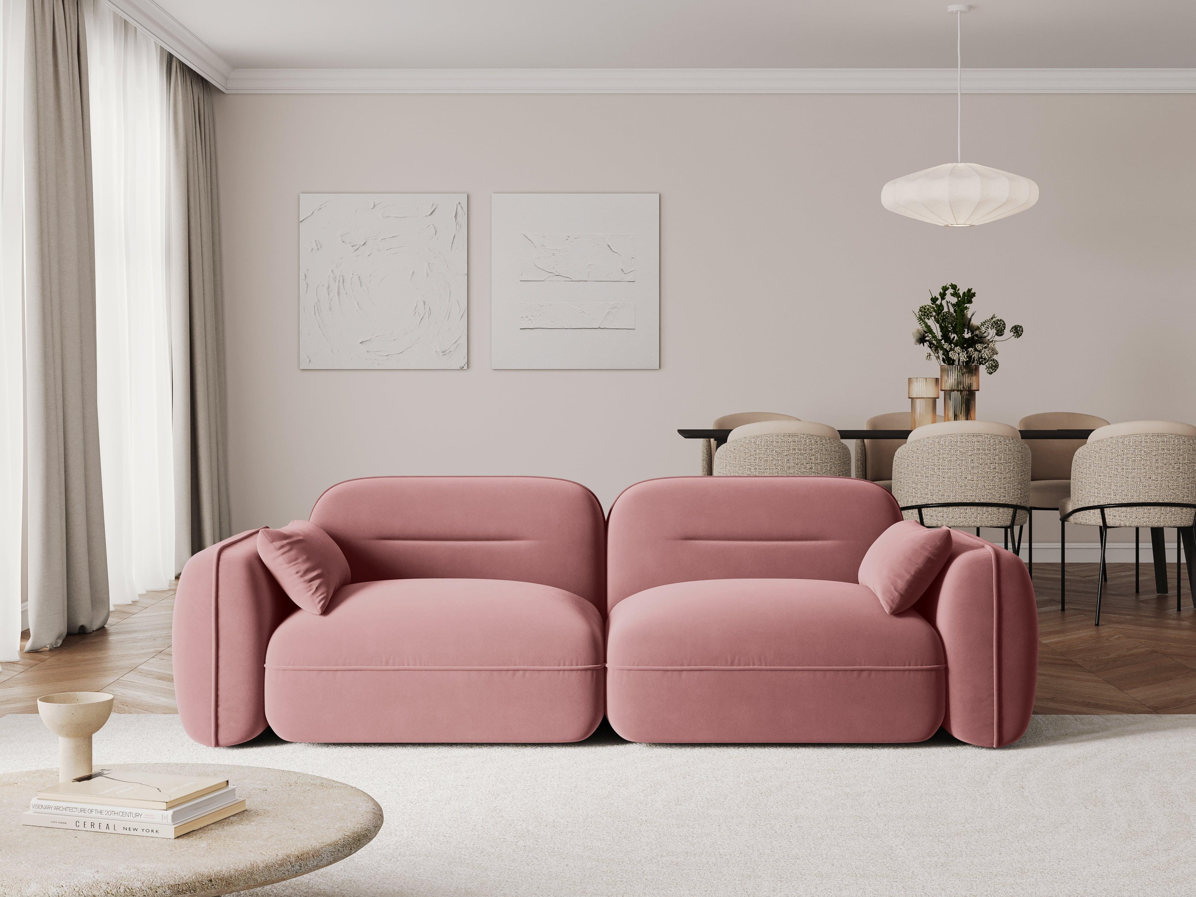 Sofa modułowa aksamitna 3-osobowa SYDNEY łososiowa Cosmopolitan Design Eye on Design