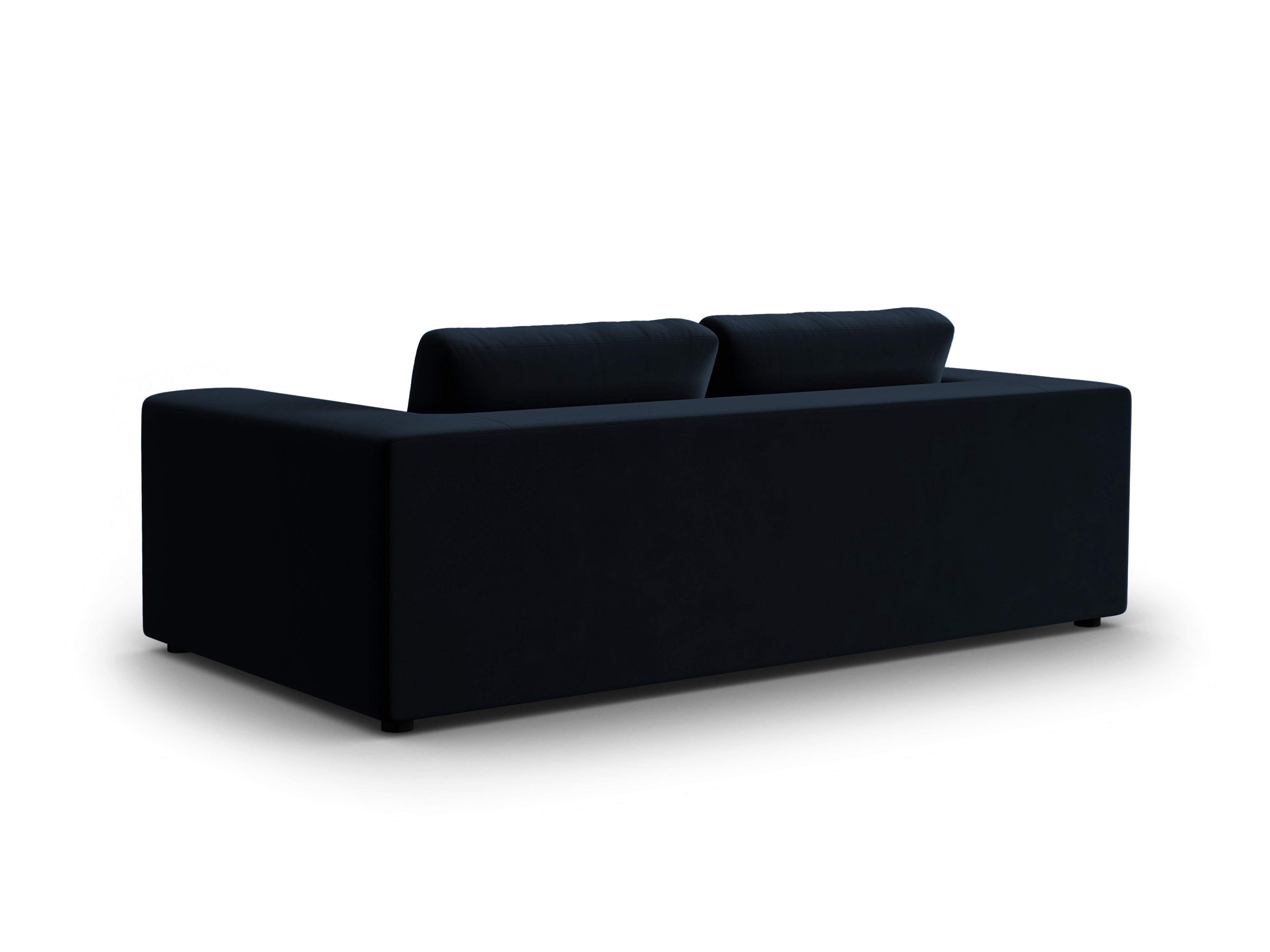 Sofa aksamitna 3-osobowa TENDANCE granatowy – CXL by Christian Lacroix