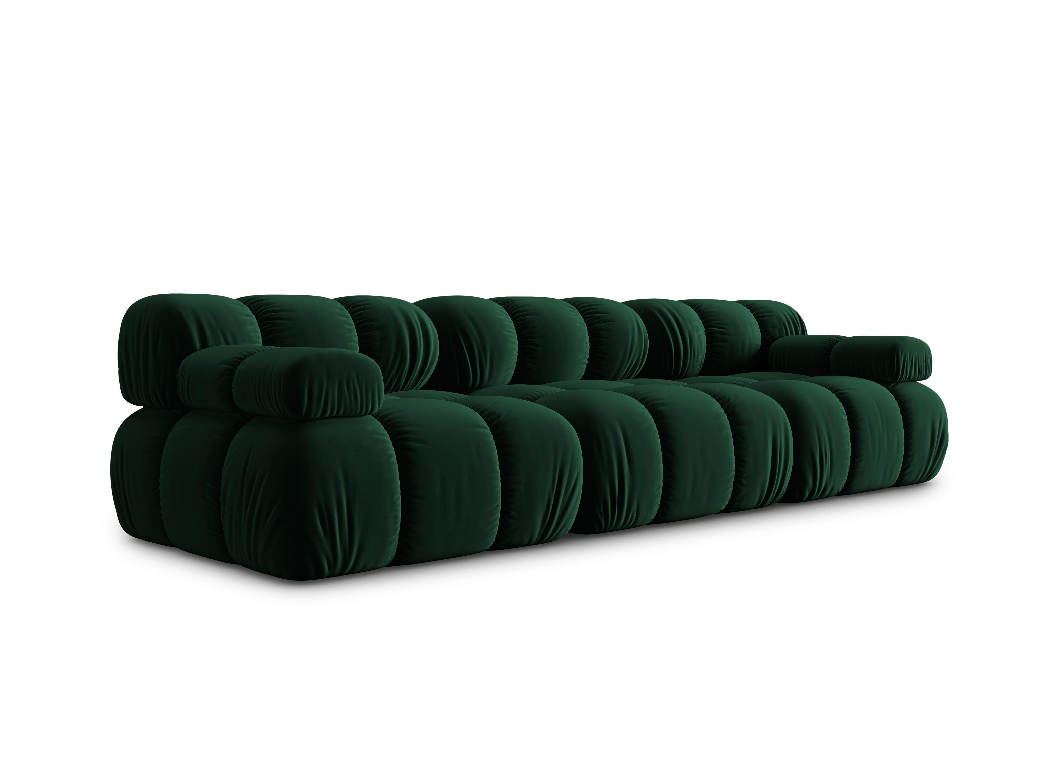 Sofa aksamitna 3-osobowa TROPEA butelkowa zieleń Milo Casa Eye on Design