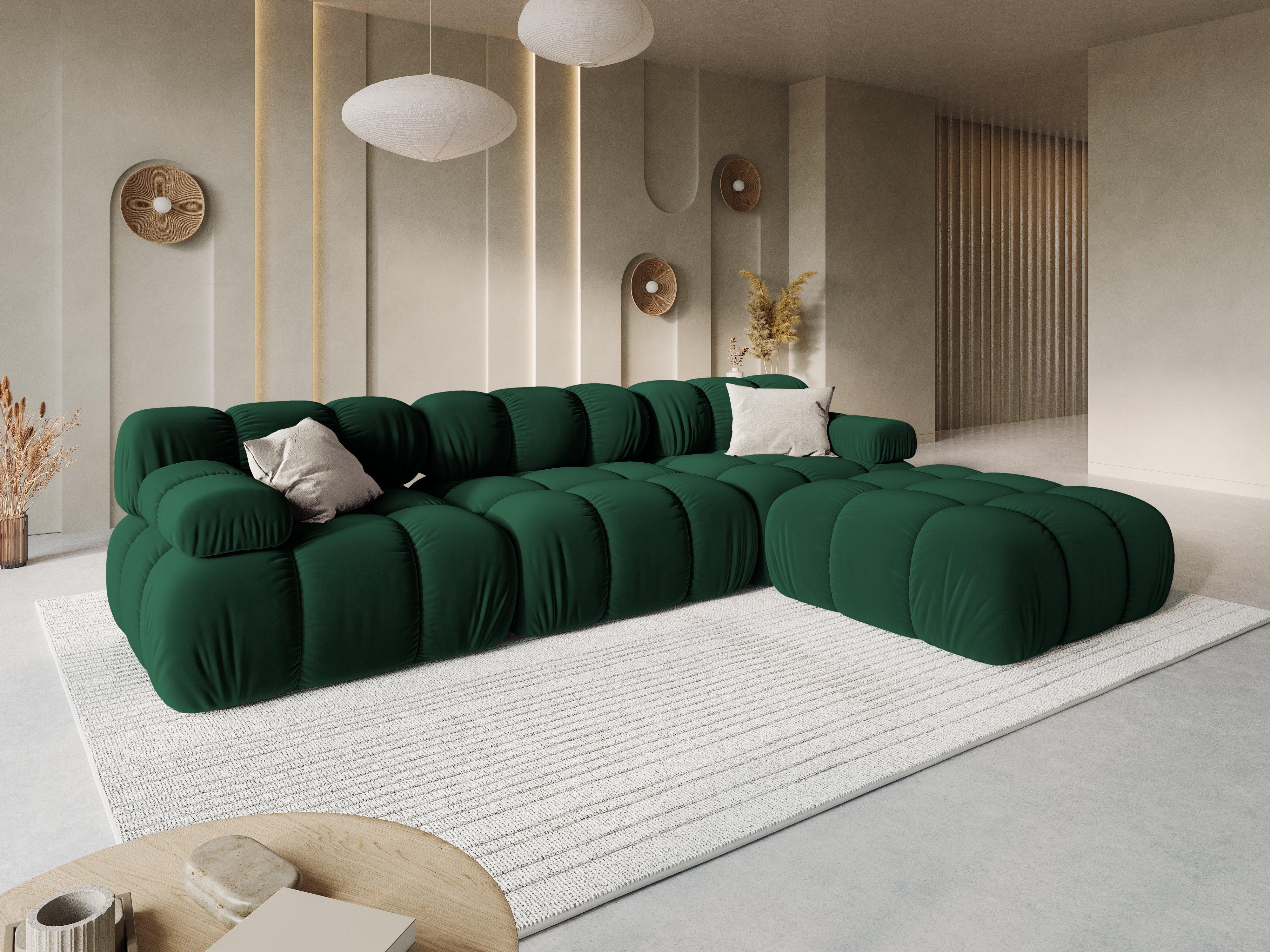 Sofa aksamitna 3-osobowa TROPEA butelkowa zieleń Milo Casa Eye on Design