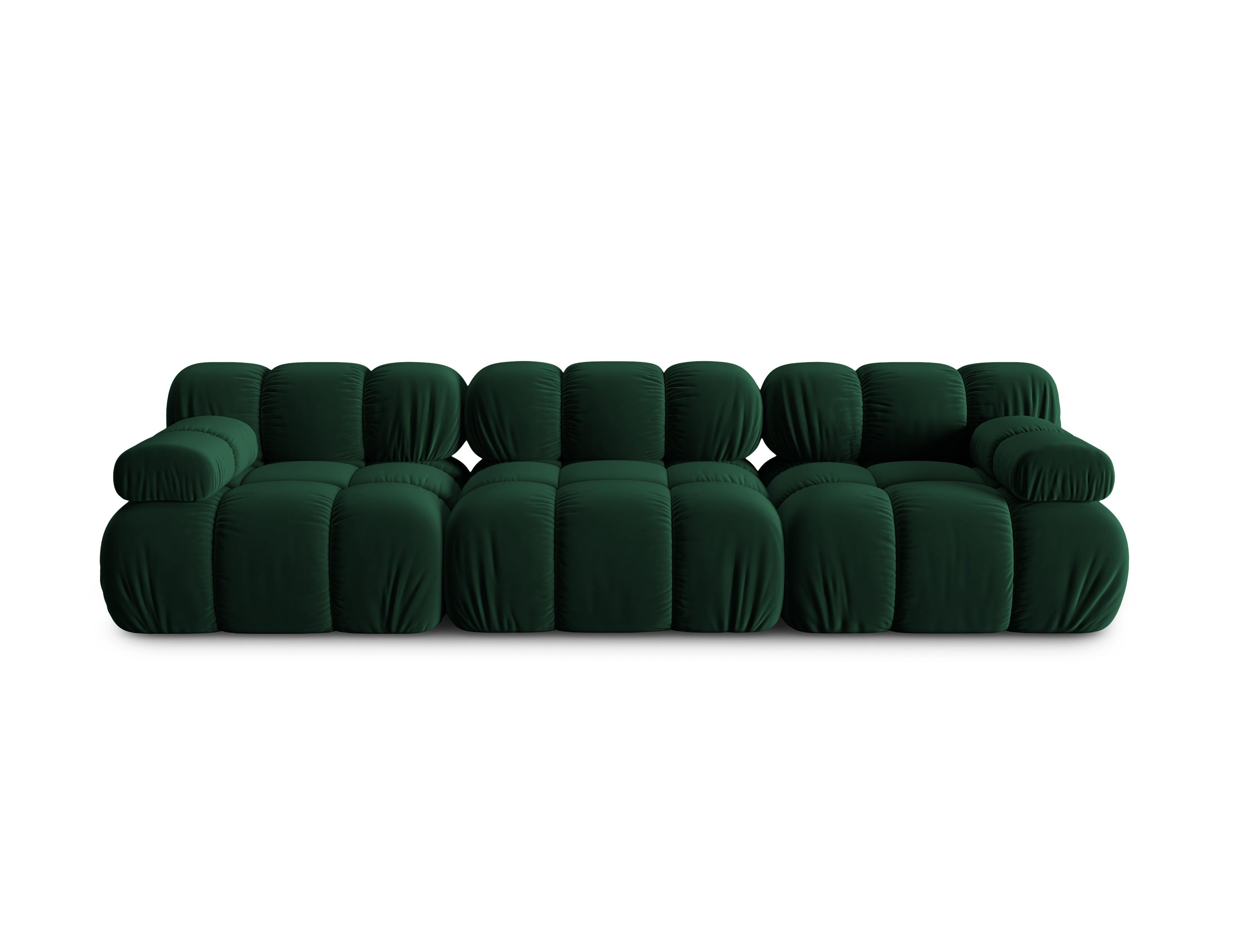 Sofa aksamitna 3-osobowa TROPEA butelkowa zieleń Milo Casa Eye on Design