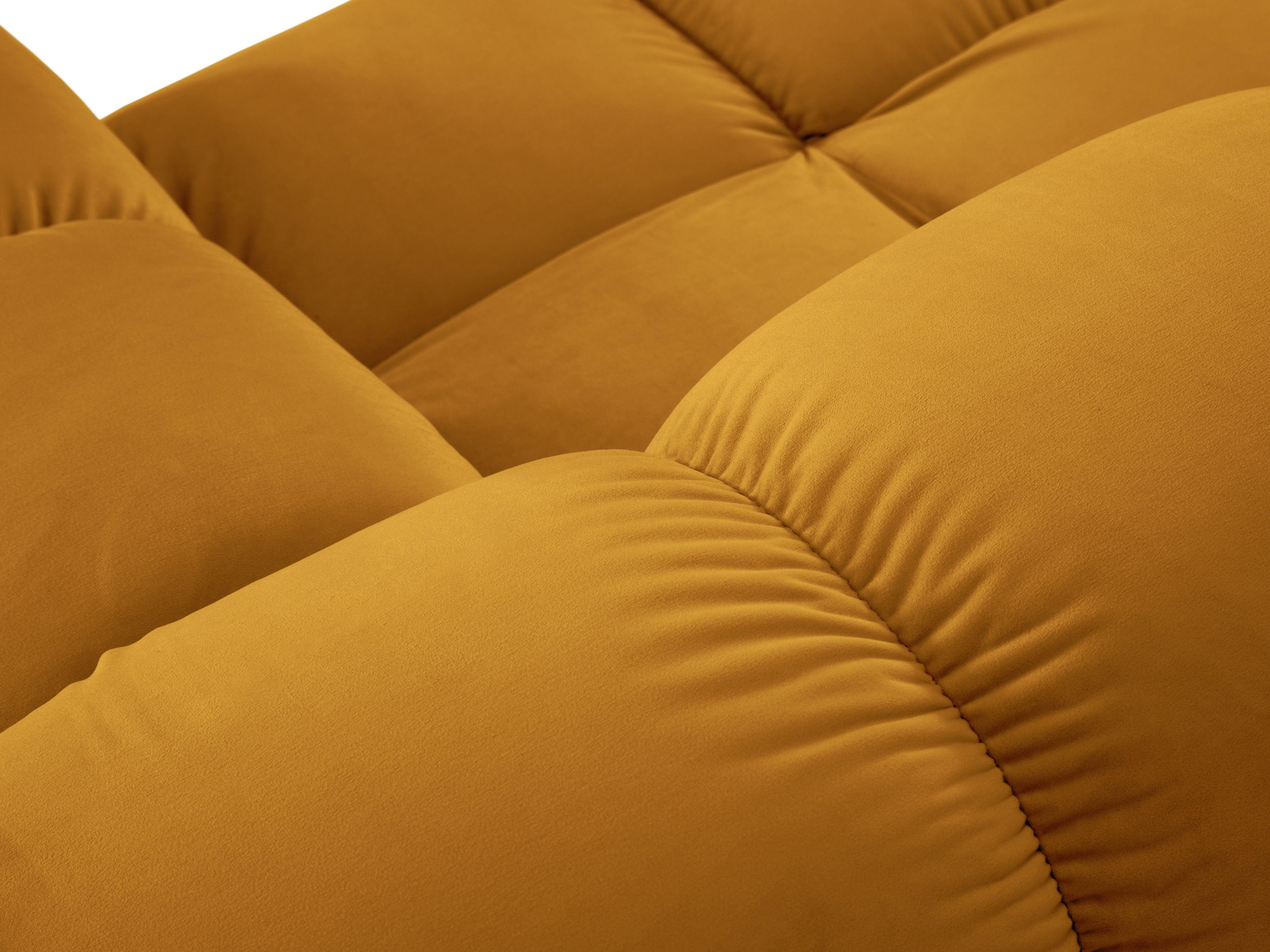 Sofa aksamitna 3-osobowa TROPEA musztardowy Milo Casa Eye on Design