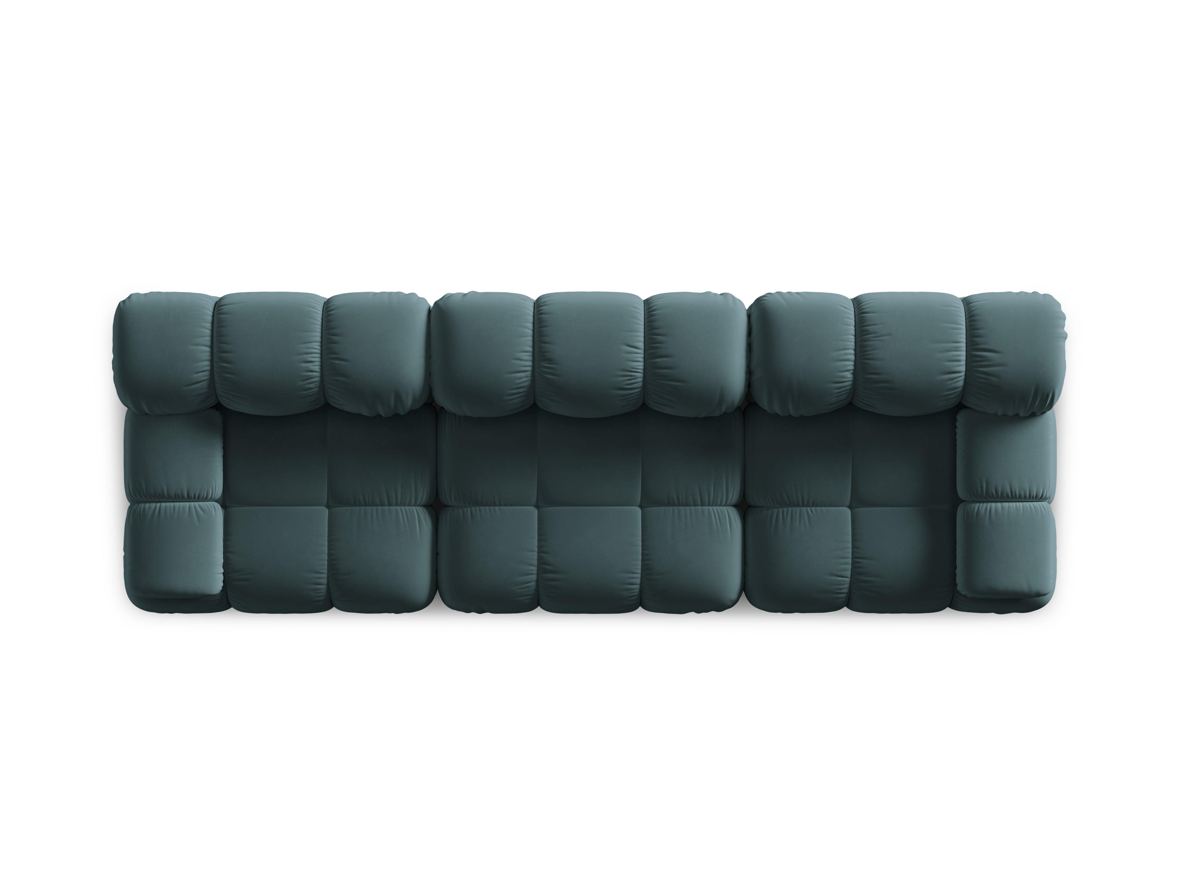 Sofa aksamitna 3-osobowa TROPEA petrol Milo Casa Eye on Design