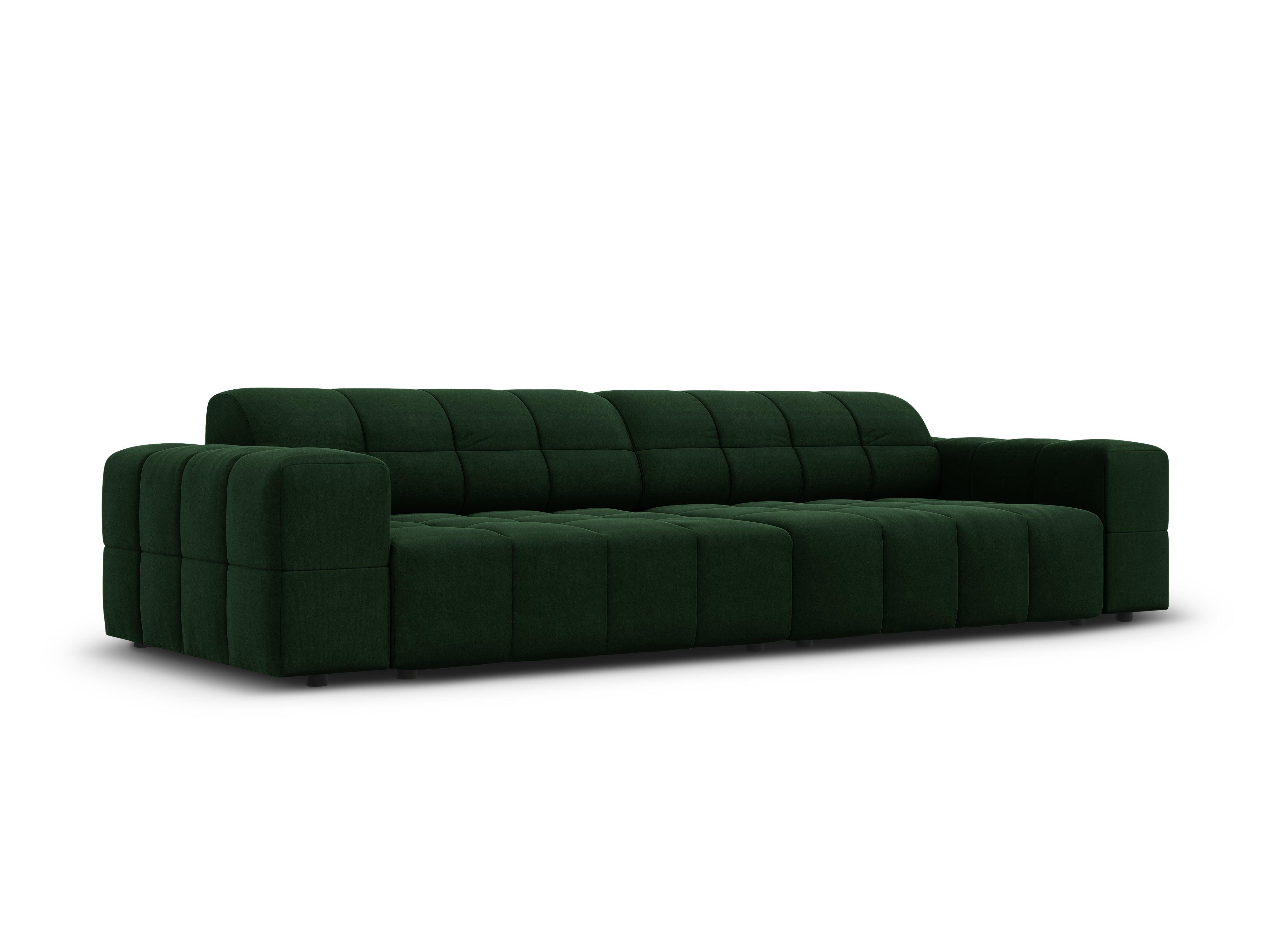 Sofa aksamitna 4-osobowa CHICAGO butelkowa zieleń Cosmopolitan Design Eye on Design