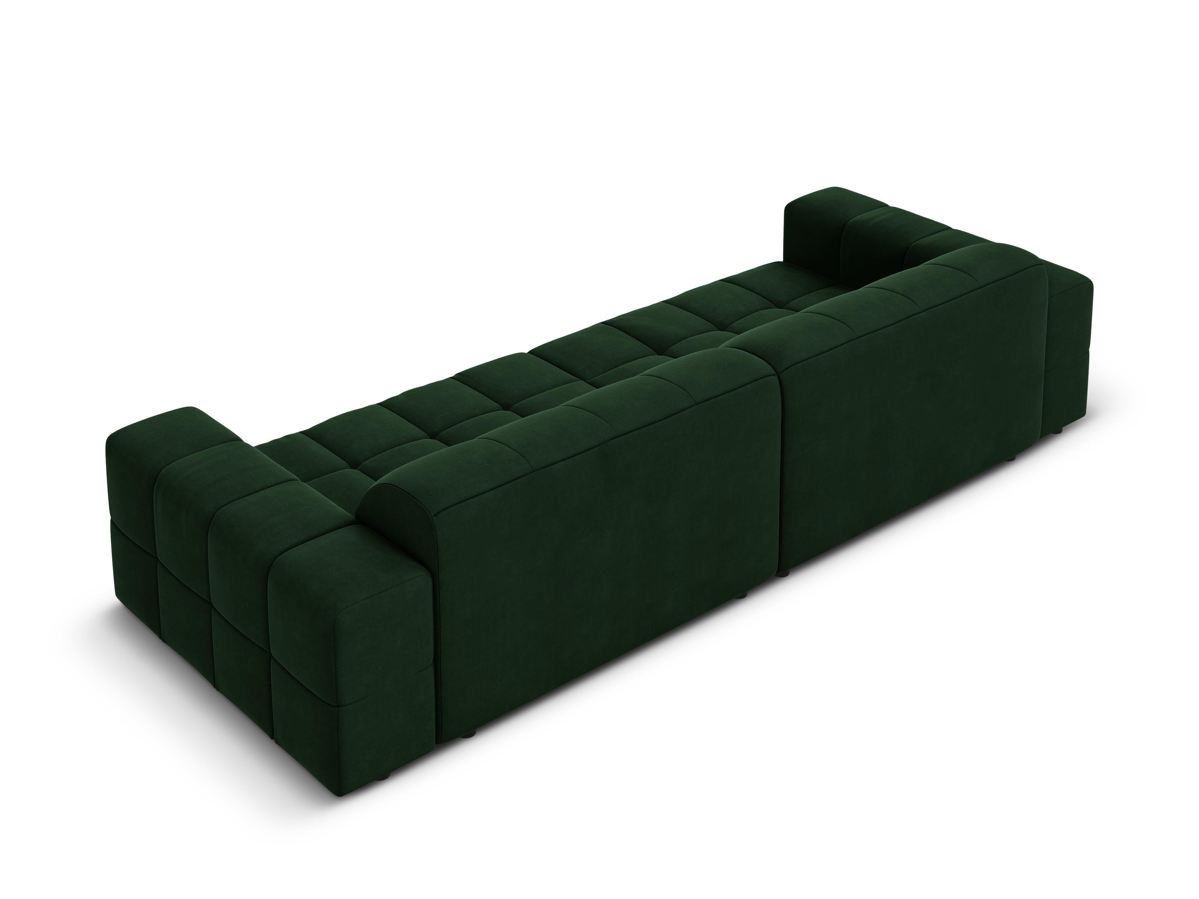Sofa aksamitna 4-osobowa CHICAGO butelkowa zieleń Cosmopolitan Design Eye on Design