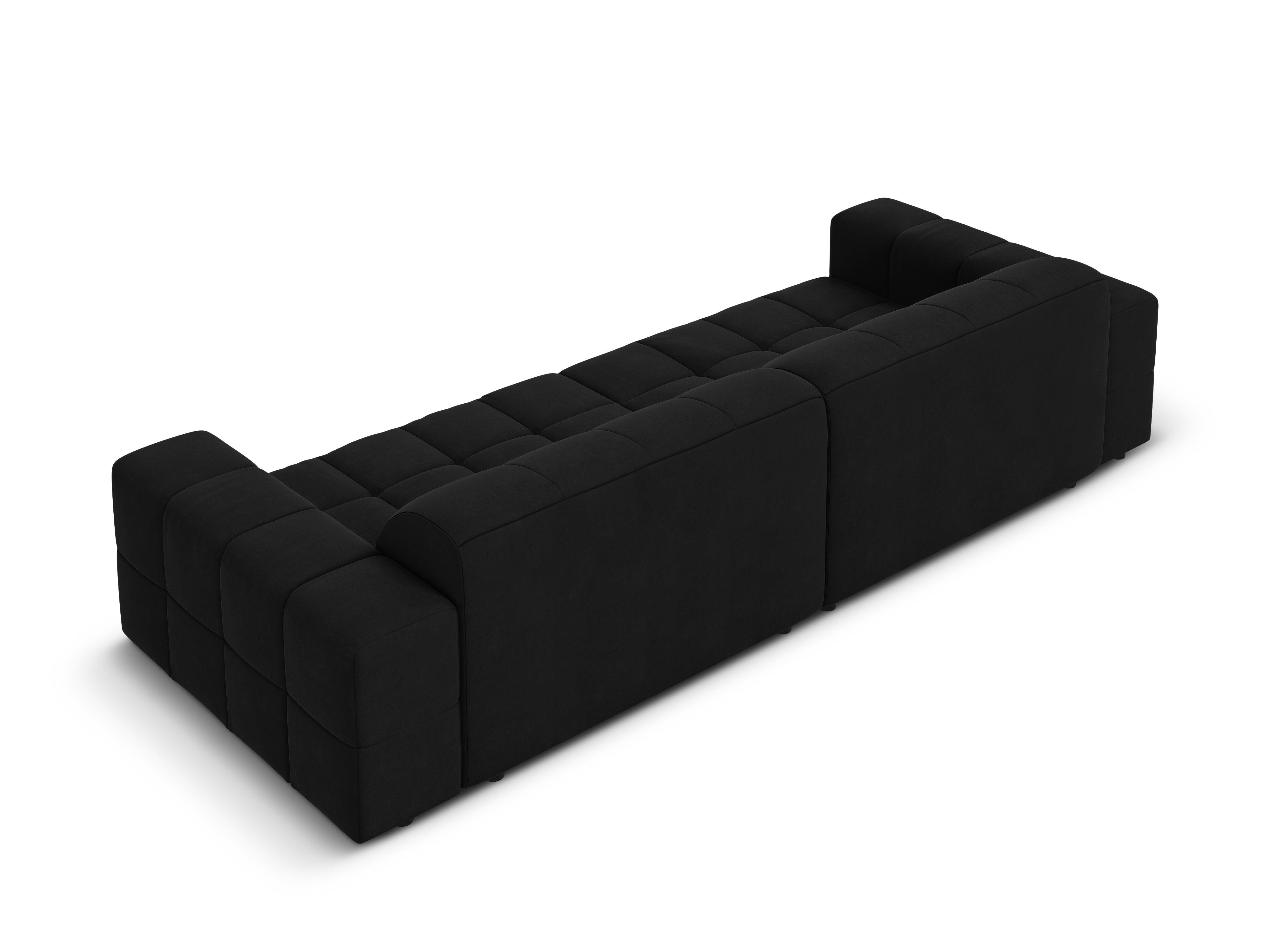 Sofa aksamitna 4-osobowa CHICAGO czarny Cosmopolitan Design Eye on Design