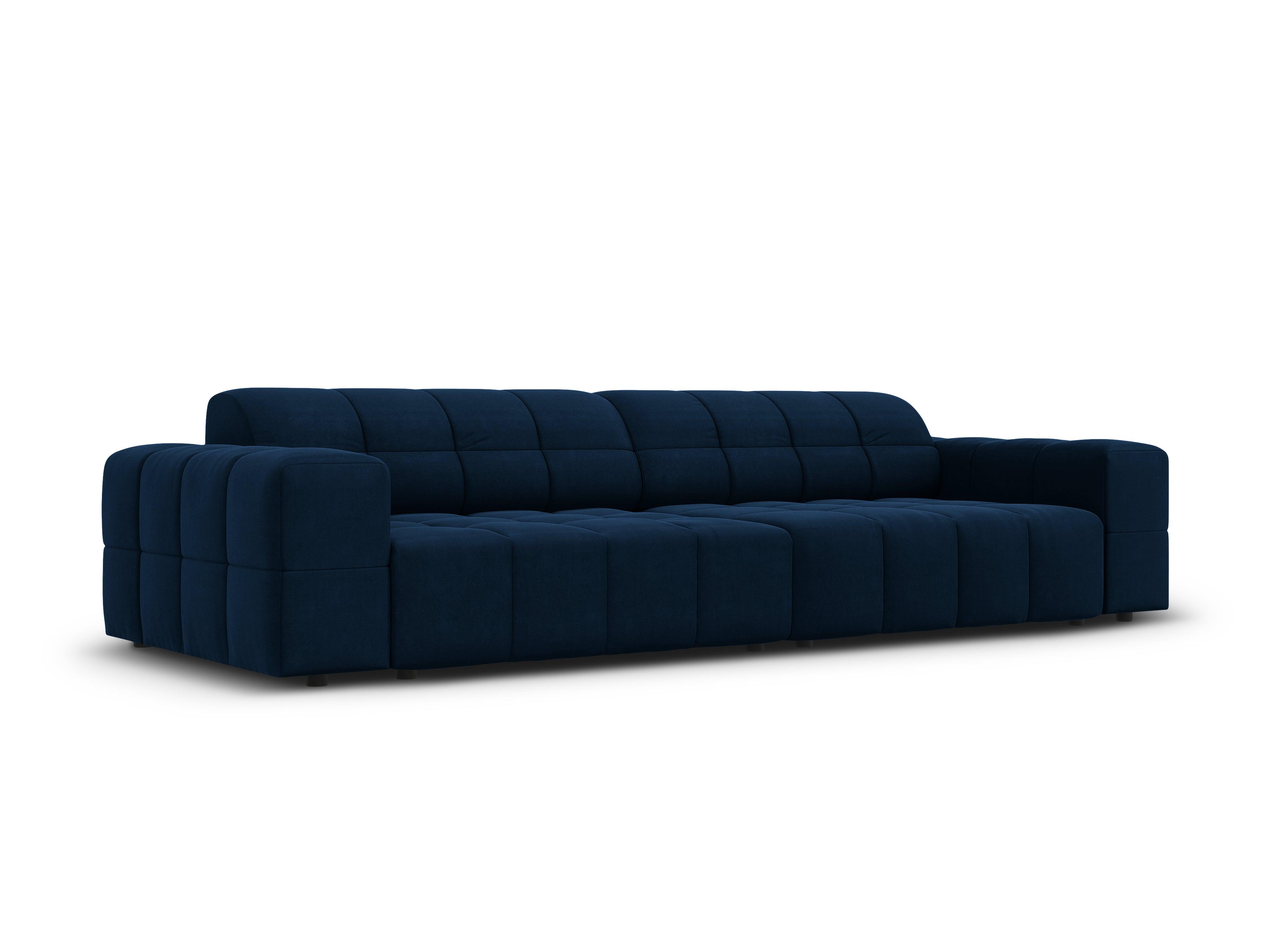 Sofa aksamitna 4-osobowa CHICAGO granat królewski Cosmopolitan Design Eye on Design