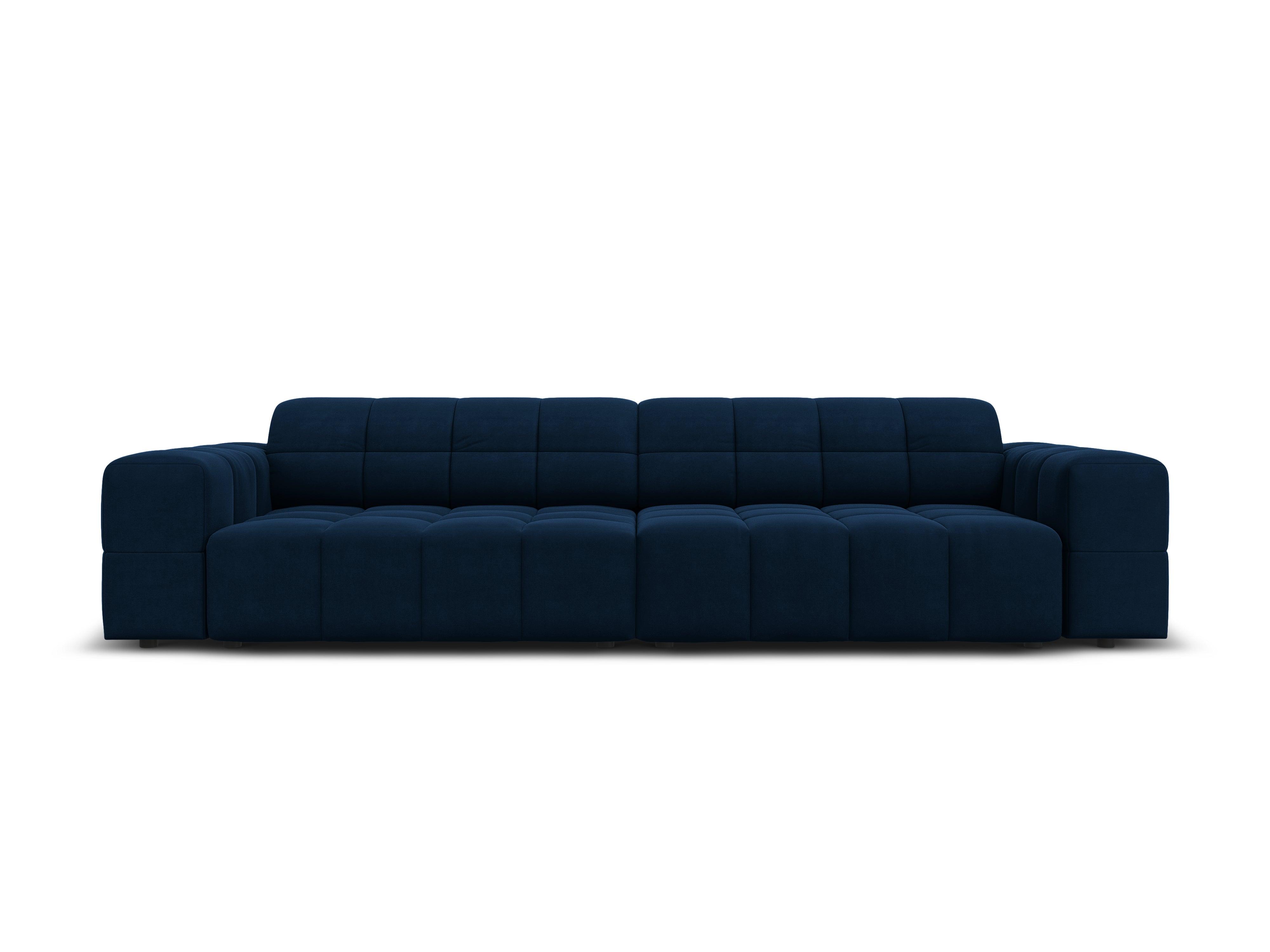 Sofa aksamitna 4-osobowa CHICAGO granat królewski Cosmopolitan Design Eye on Design