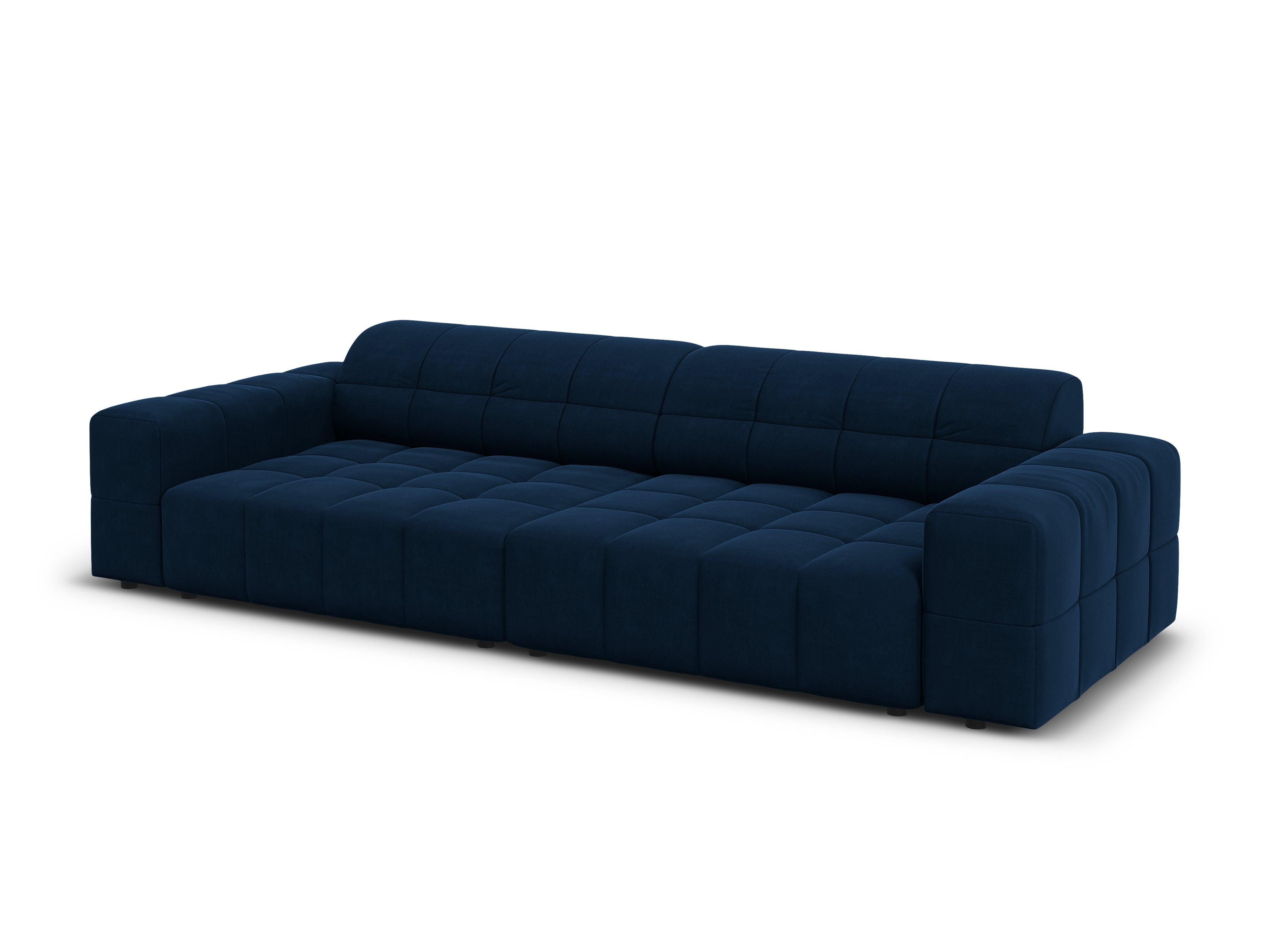 Sofa aksamitna 4-osobowa CHICAGO granat królewski Cosmopolitan Design Eye on Design