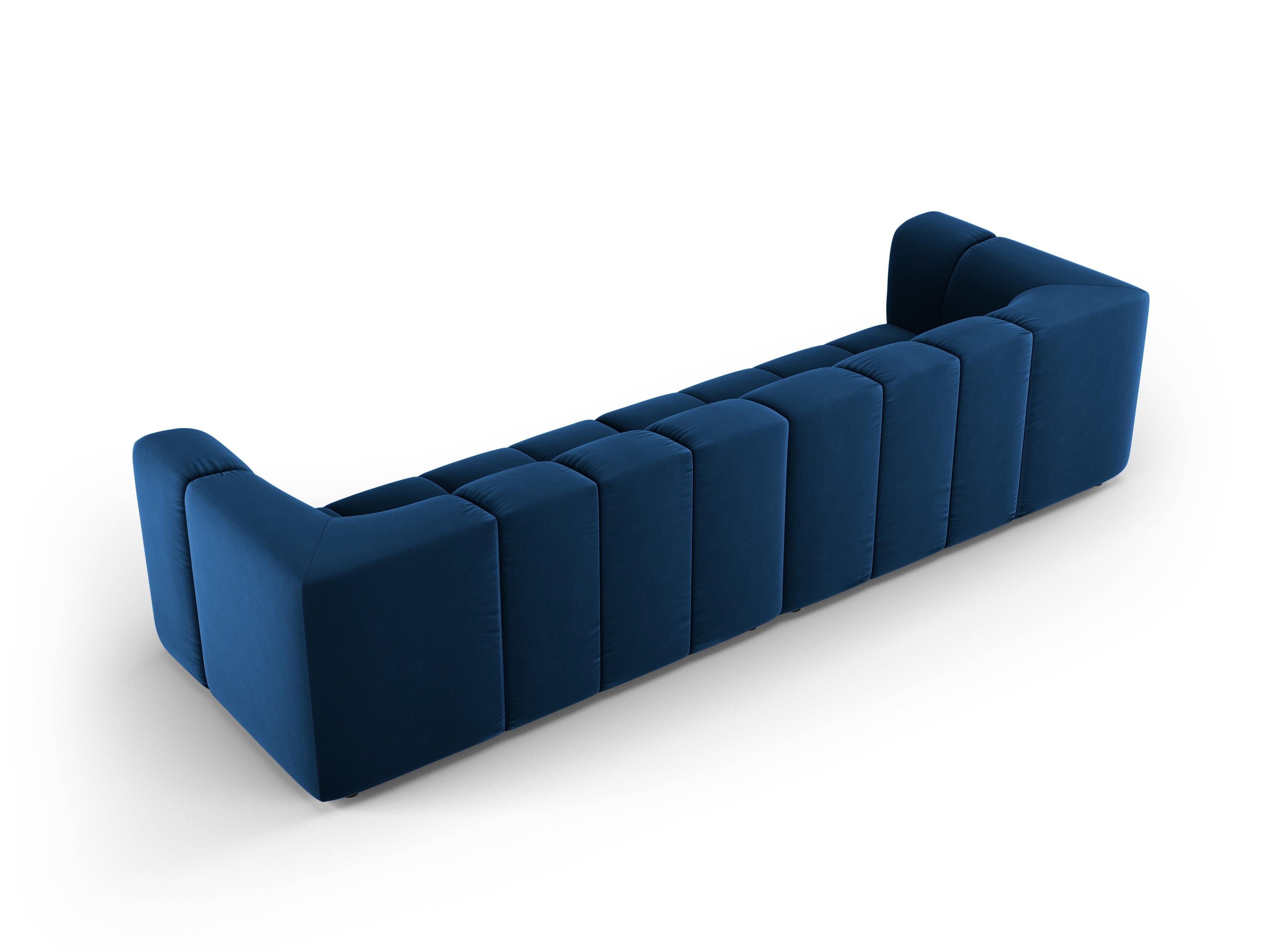 Sofa aksamitna 4-osobowa FRANCESCA granat królewski Milo Casa Eye on Design