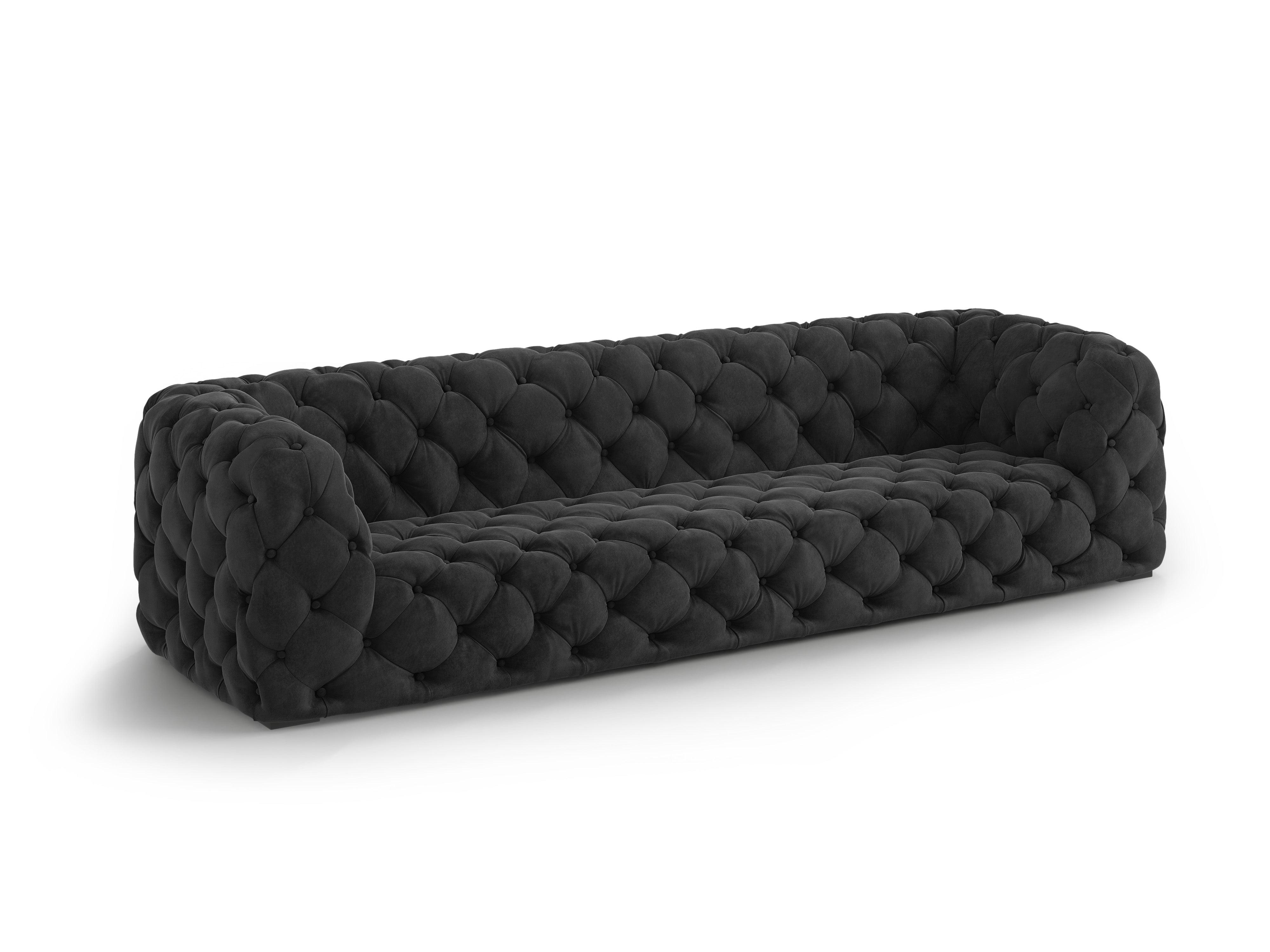Sofa aksamitna 4-osobowa LOGE ciemnoszary Windsor & Co Eye on Design