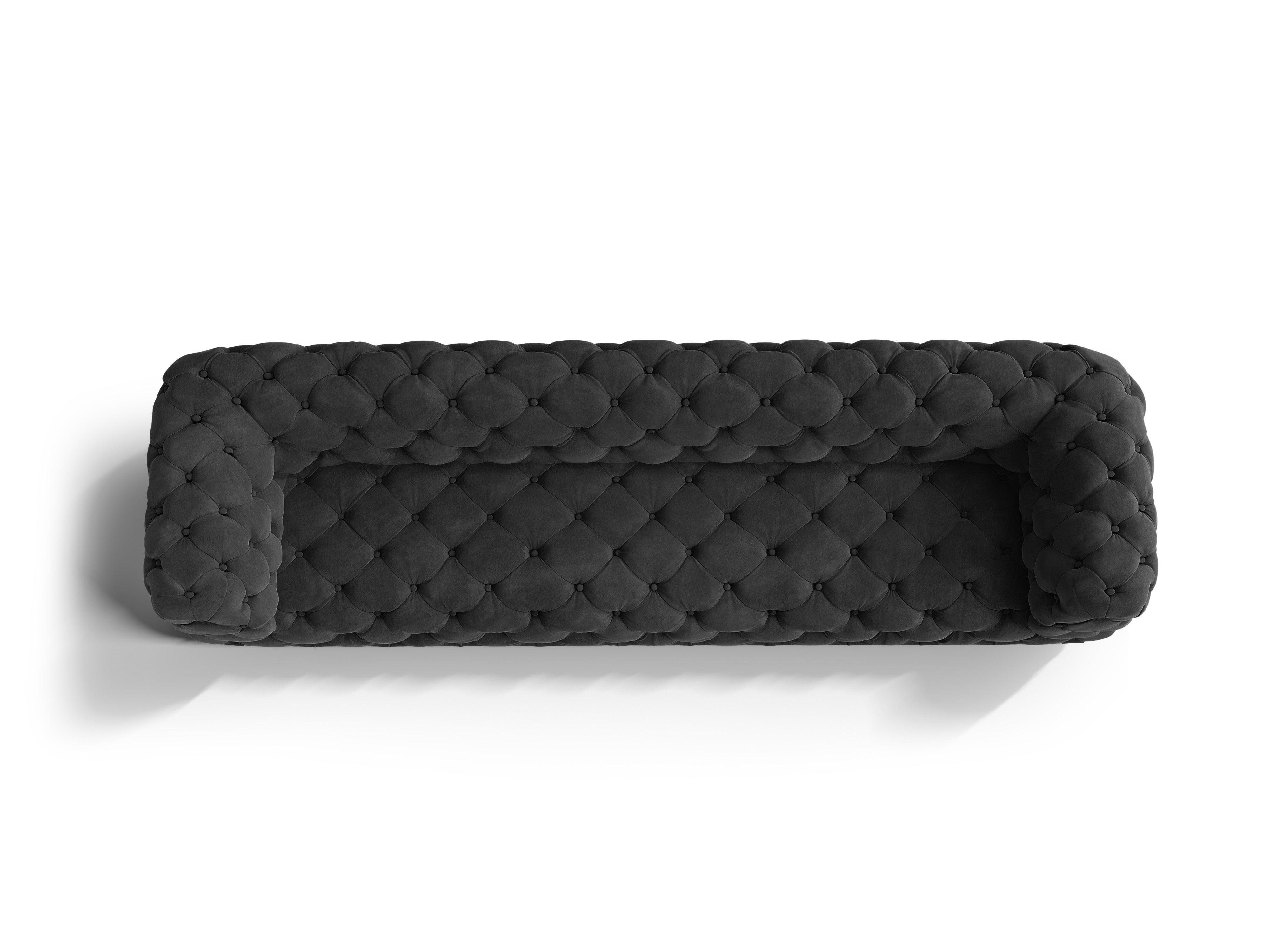 Sofa aksamitna 4-osobowa LOGE ciemnoszary Windsor & Co Eye on Design