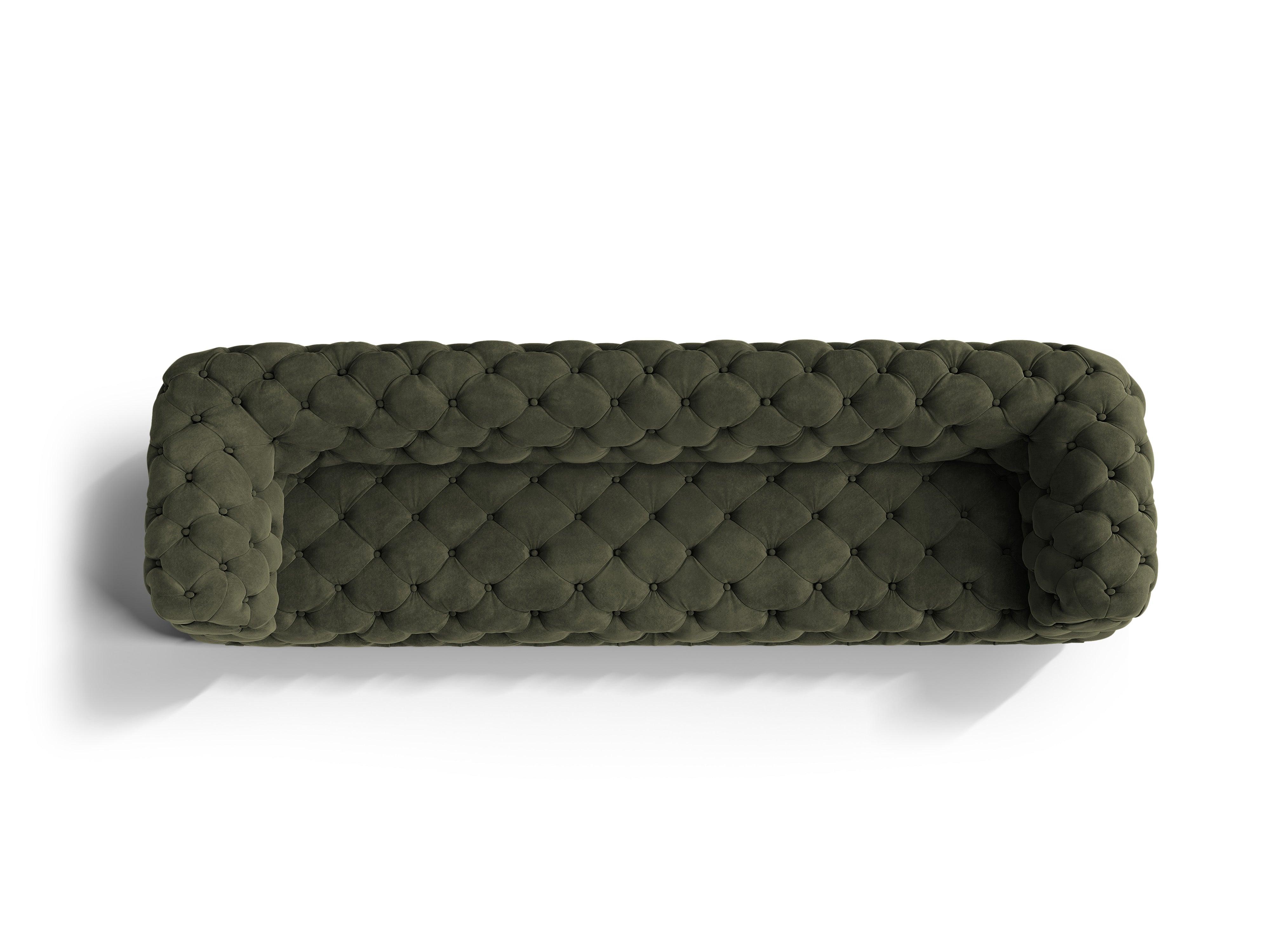 Sofa aksamitna 4-osobowa LOGE ciemnozielony Windsor & Co Eye on Design