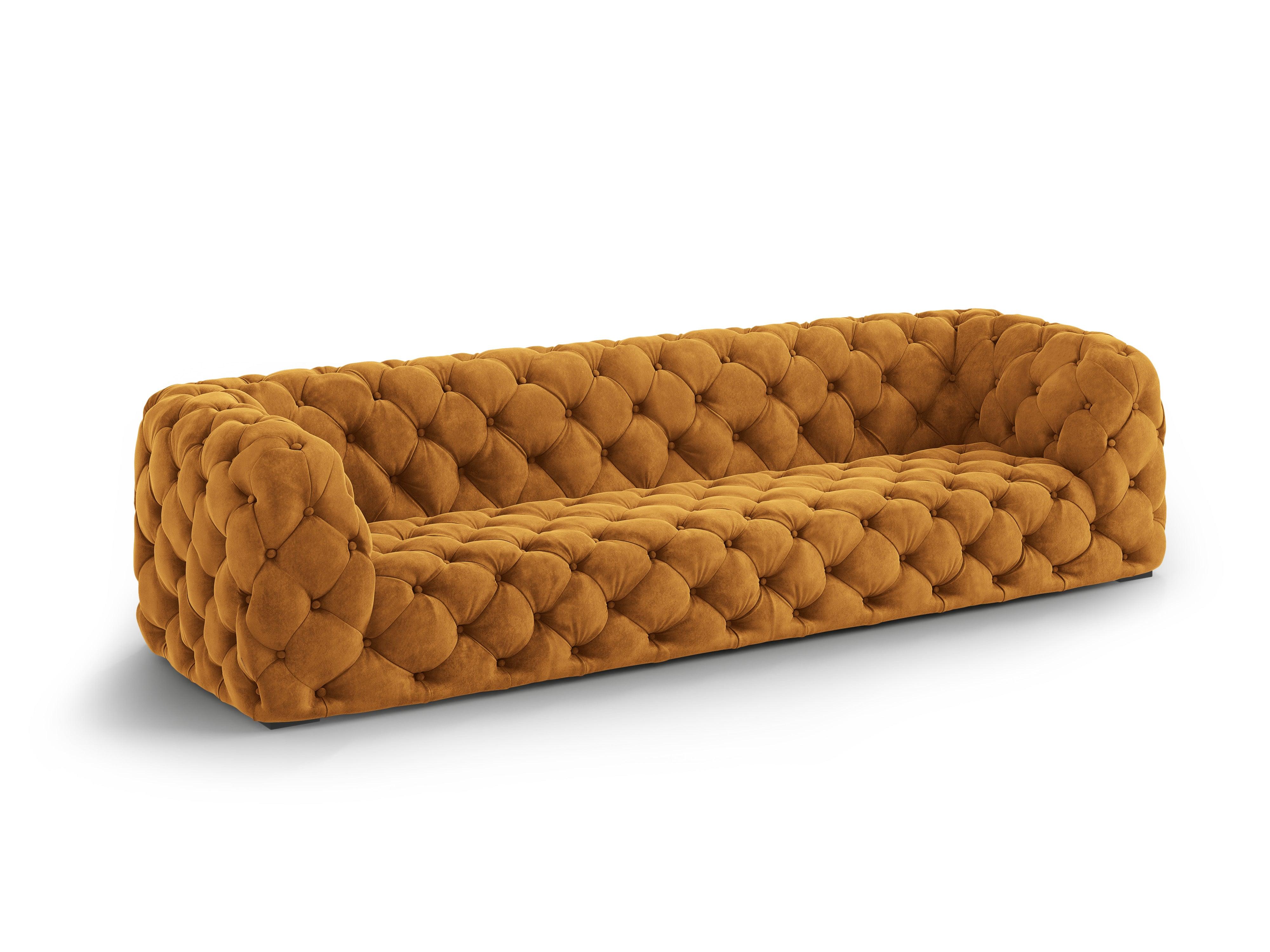 Sofa aksamitna 4-osobowa LOGE miedziany Windsor & Co Eye on Design