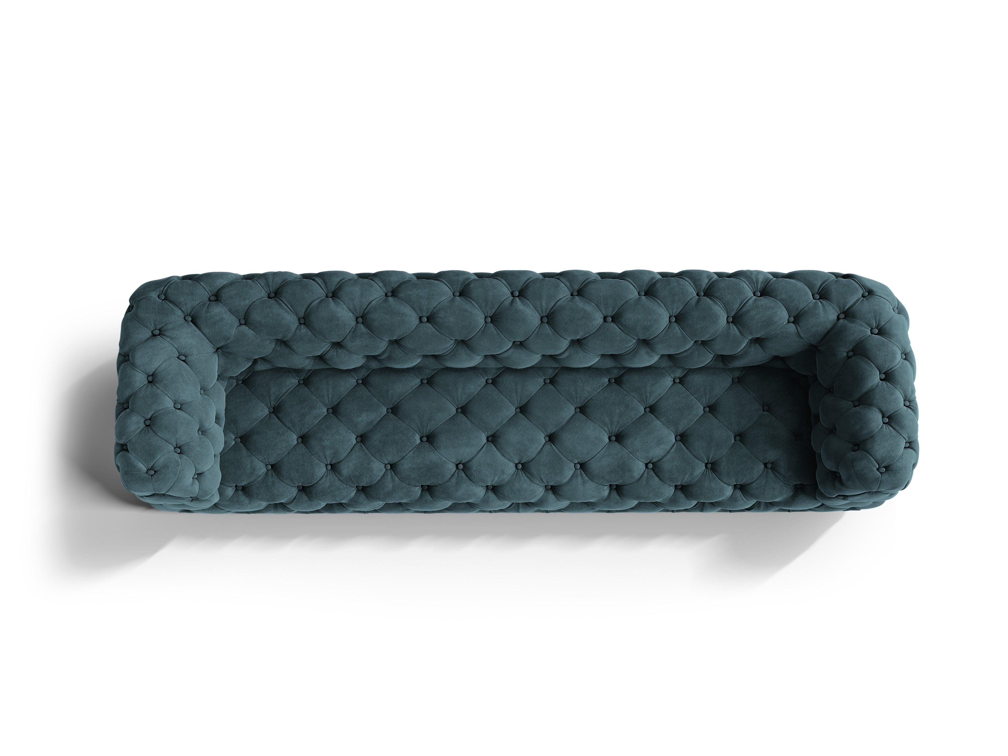 Sofa aksamitna 4-osobowa LOGE petrol Windsor & Co Eye on Design