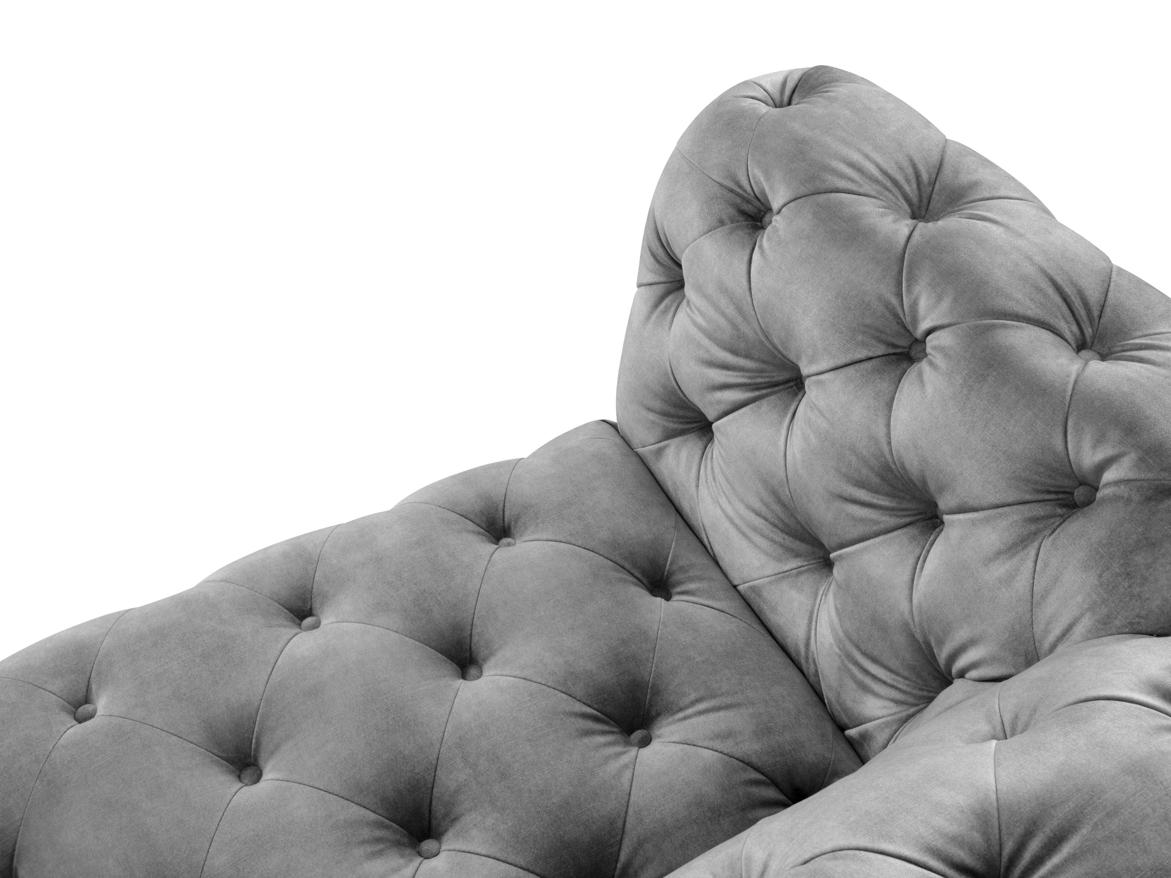 Sofa aksamitna 4-osobowa LOGE szary Windsor & Co Eye on Design