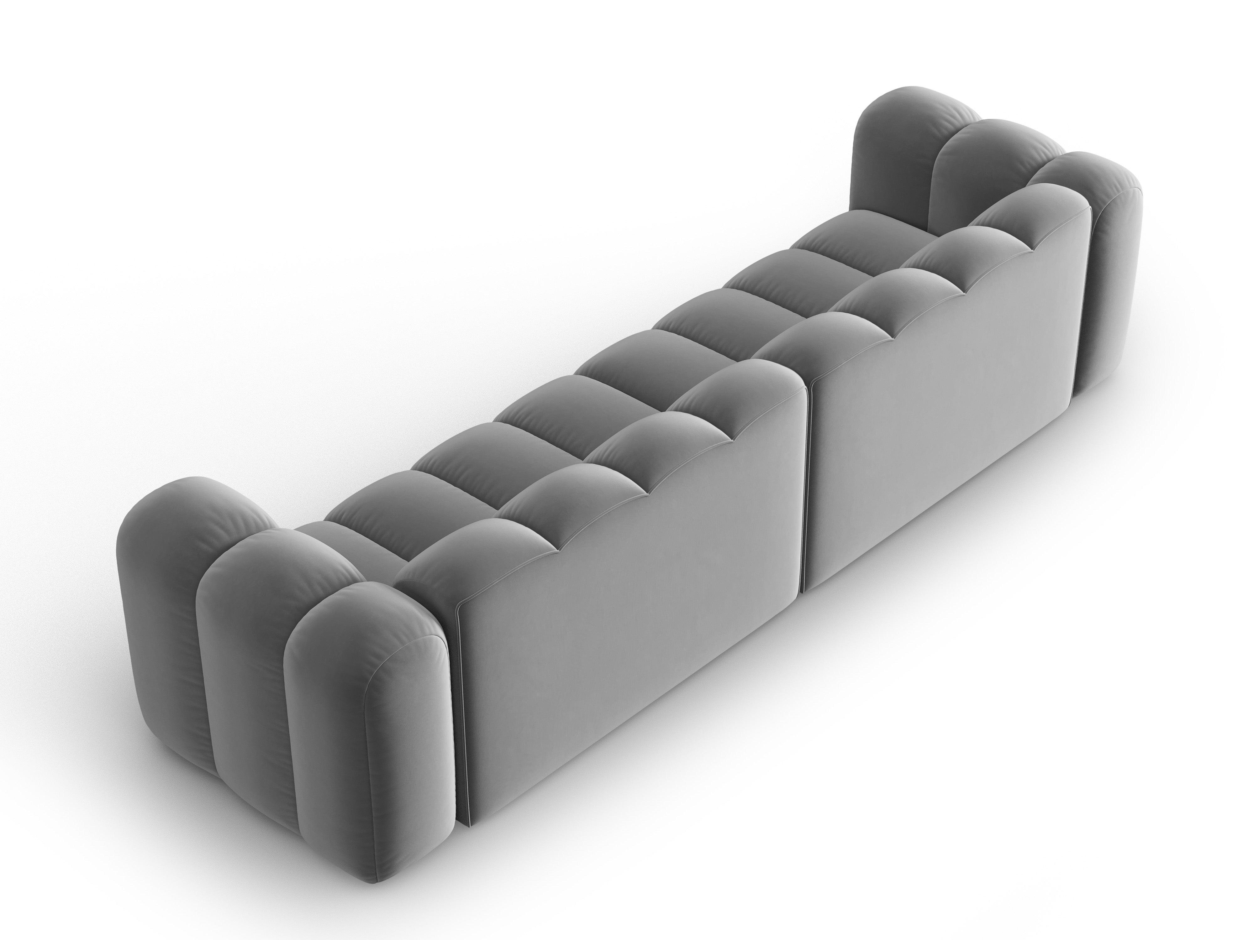 Sofa aksamitna 4-osobowa SKYLER szary Interieurs 86 Eye on Design
