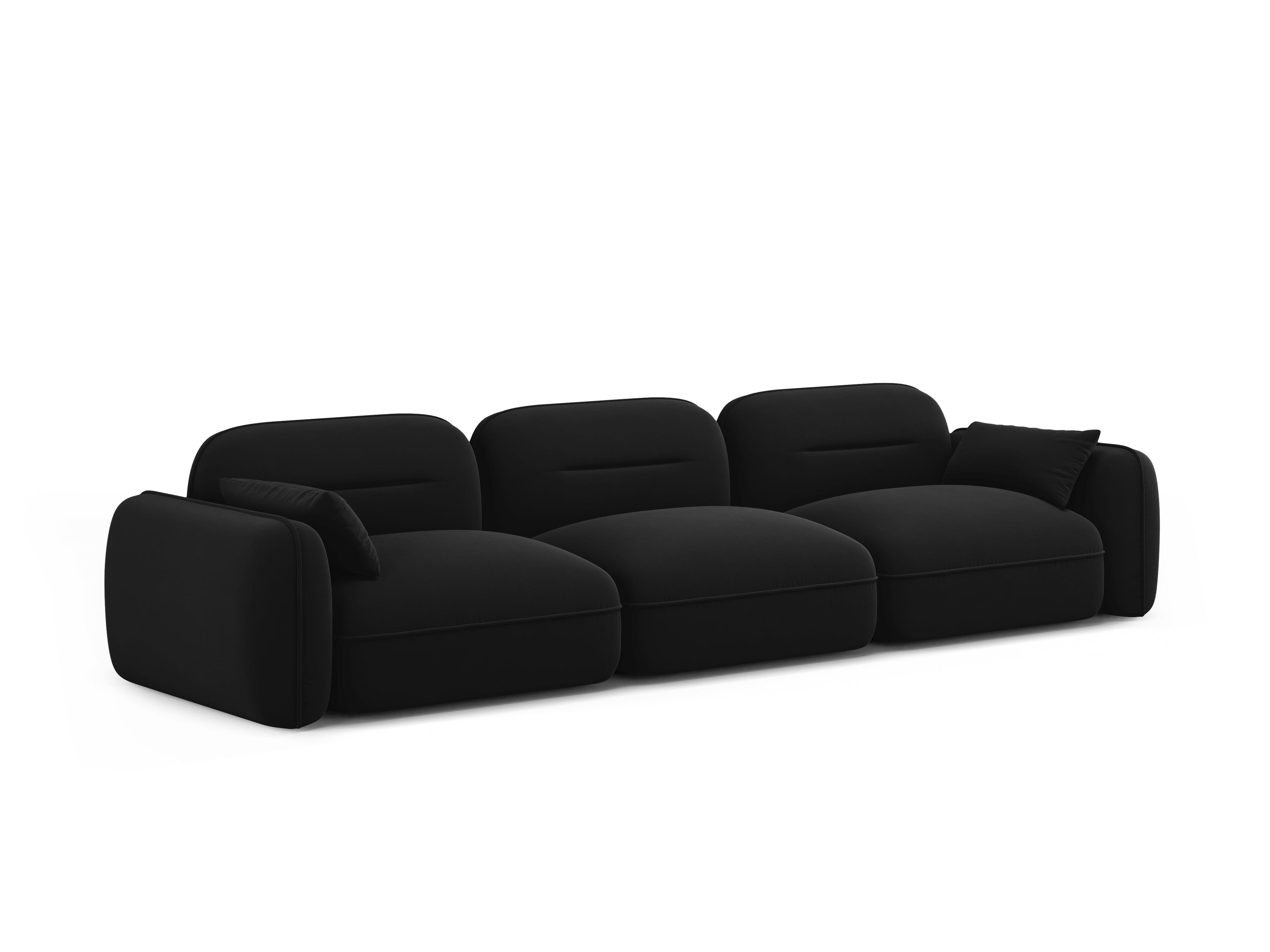 Sofa modułowa aksamitna 4-osobowa SYDNEY czarny Cosmopolitan Design Eye on Design