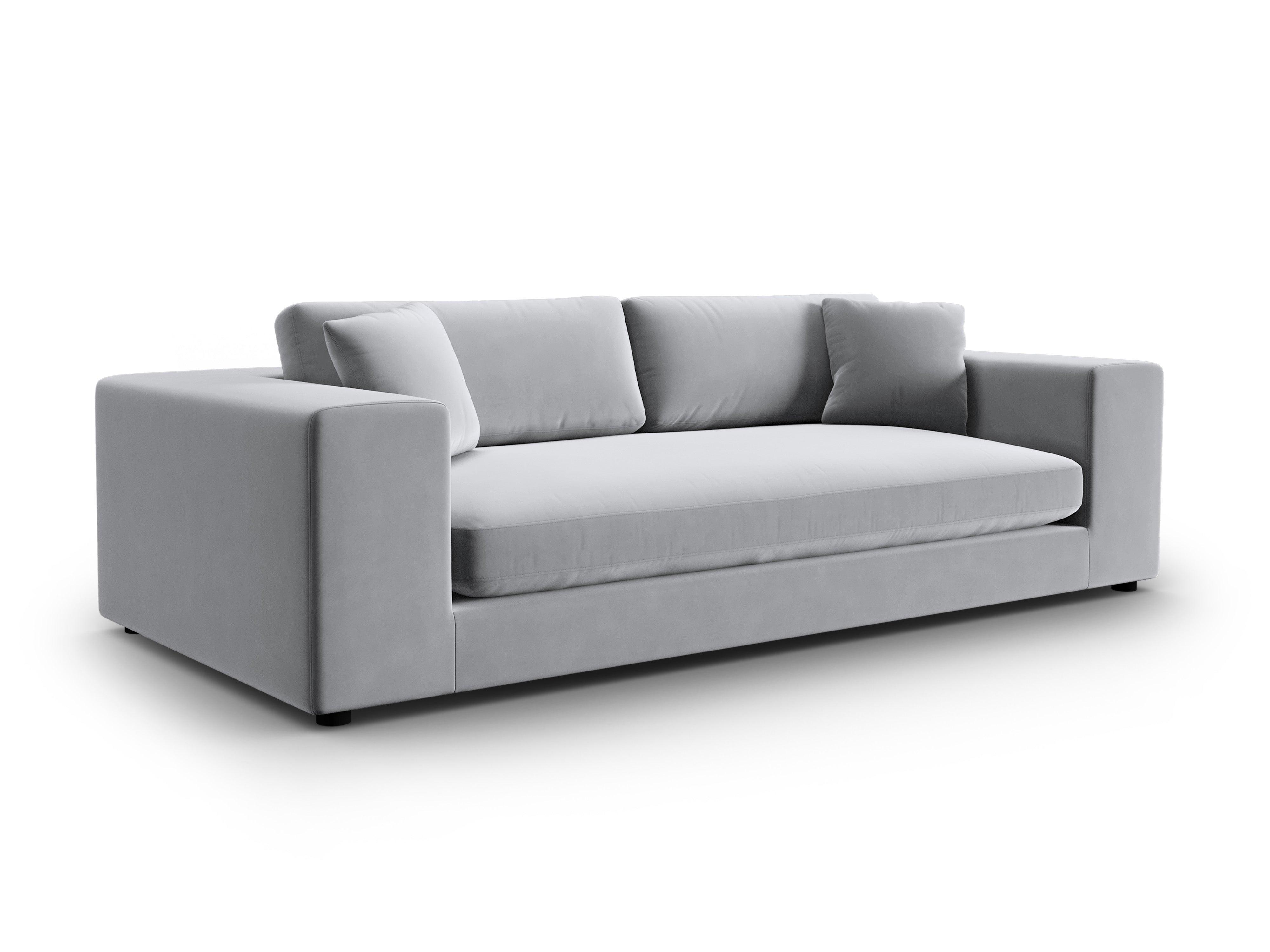 Sofa aksamitna 4-osobowa TENDANCE jasnoszary CXL by Christian Lacroix Eye on Design