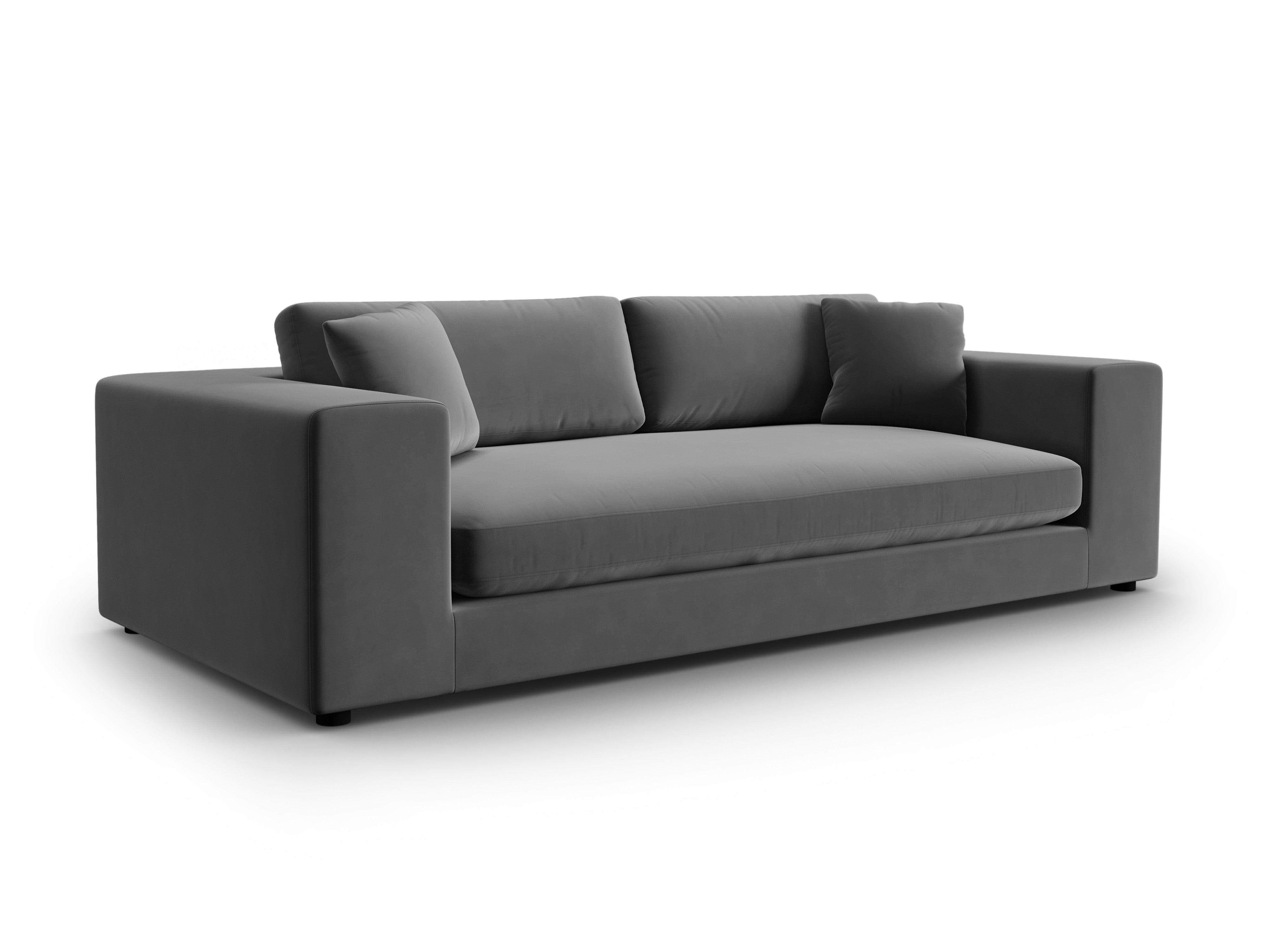 Sofa aksamitna 4-osobowa TENDANCE szary CXL by Christian Lacroix Eye on Design
