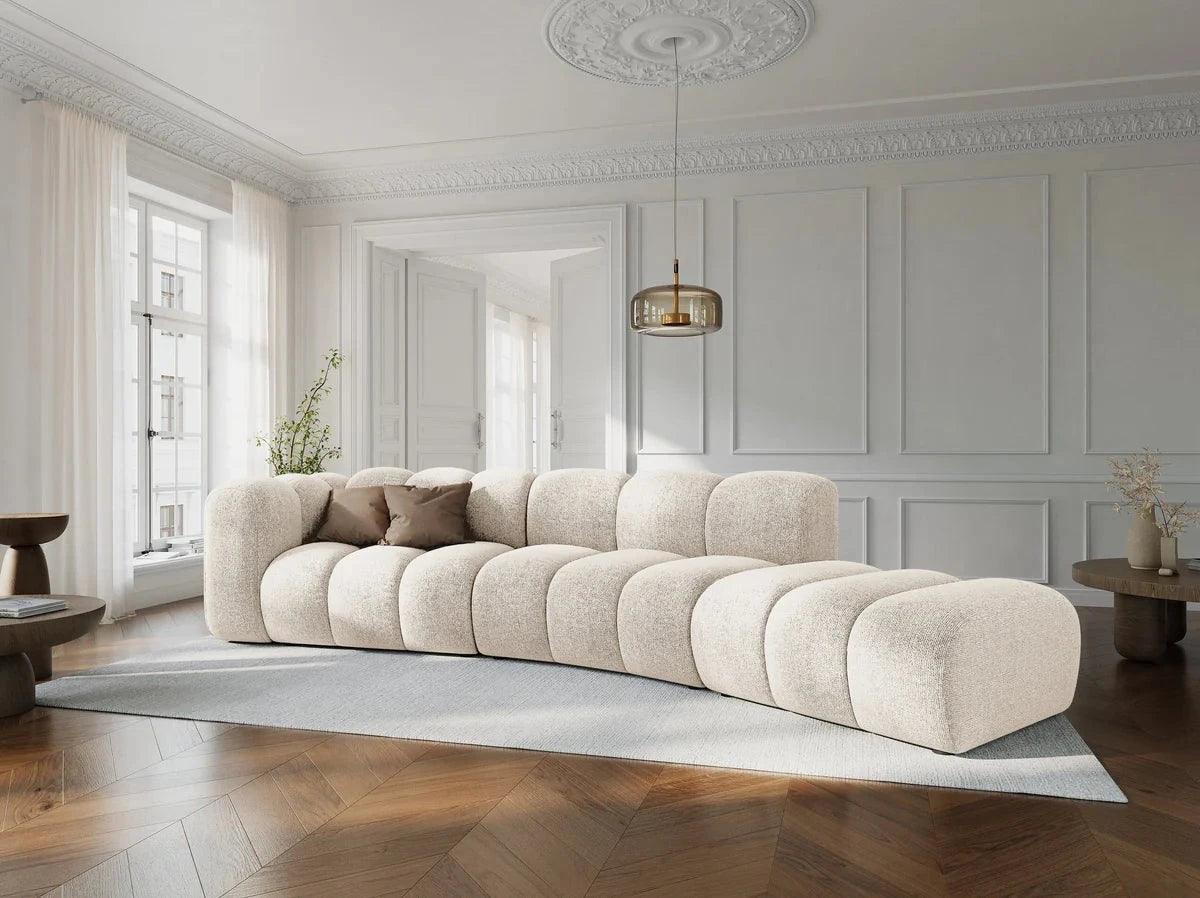 Sofa aksamitna 5-osobowa prawostronna SKYLER butelkowy zielony Interieurs 86 Eye on Design