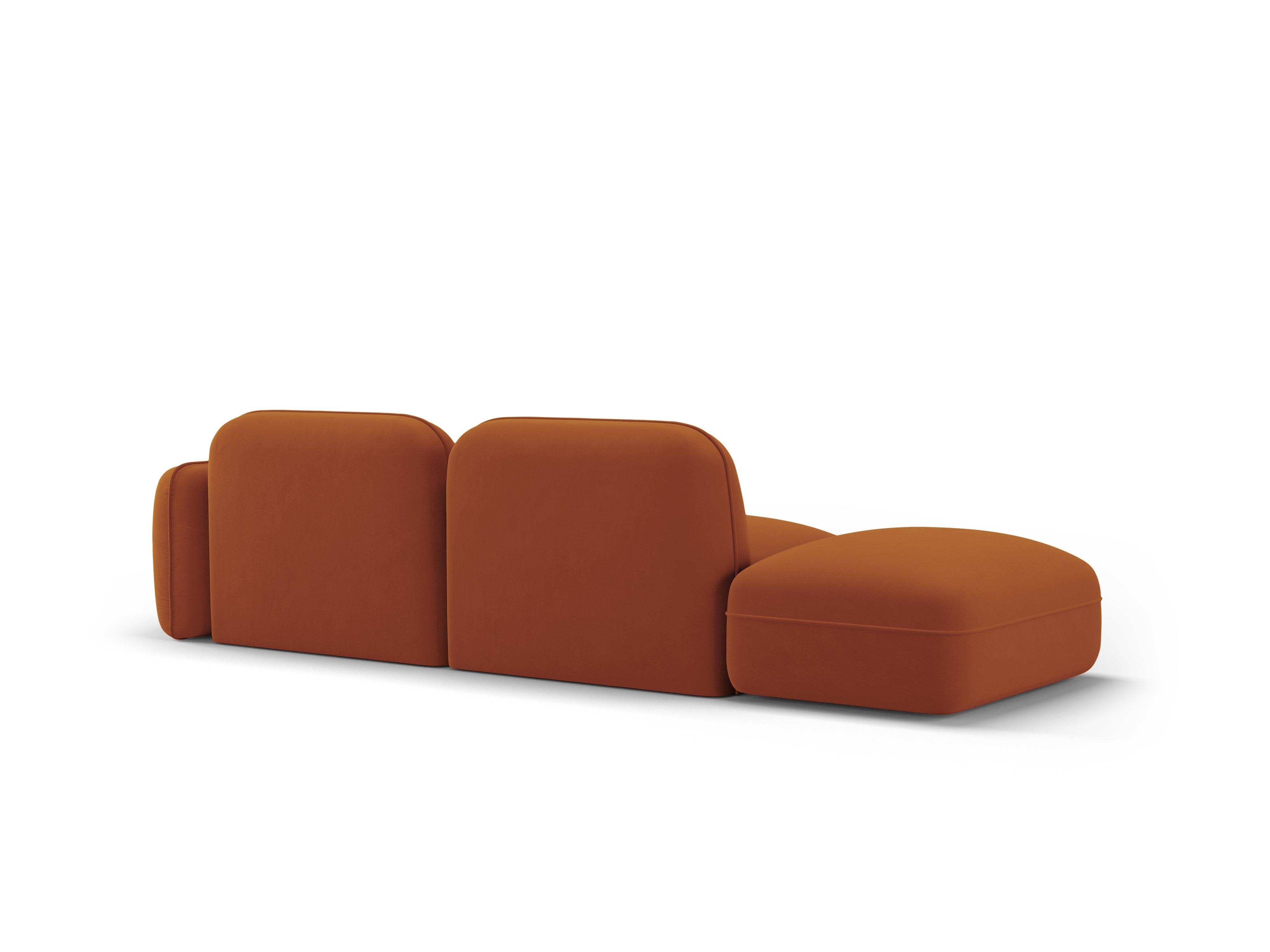 Sofa modułowa aksamitna lewostronna 3-osobowa SYDNEY terracotta Cosmopolitan Design Eye on Design