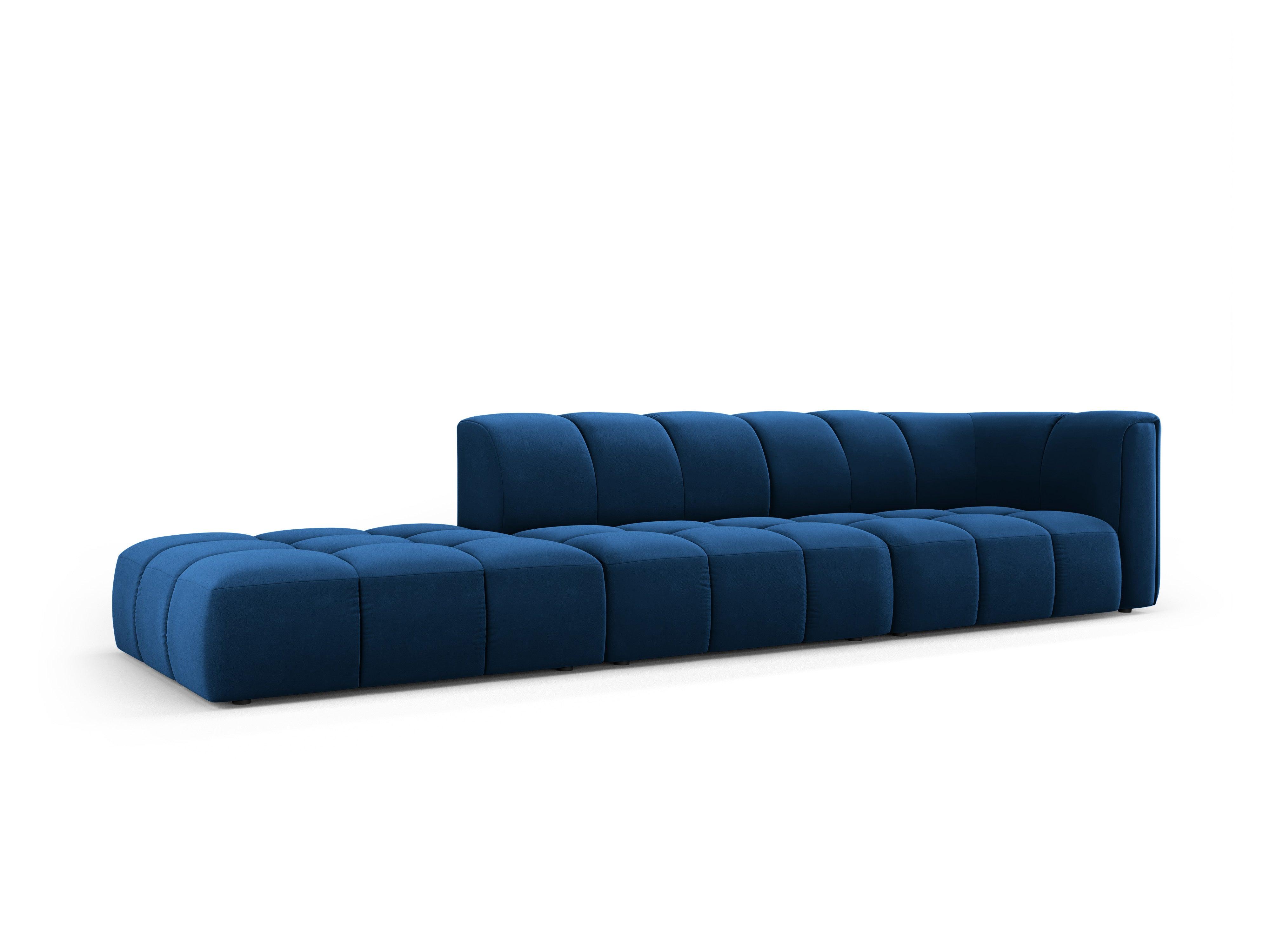 Sofa aksamitna lewostronna FRANCESCA granat królewski Milo Casa Eye on Design