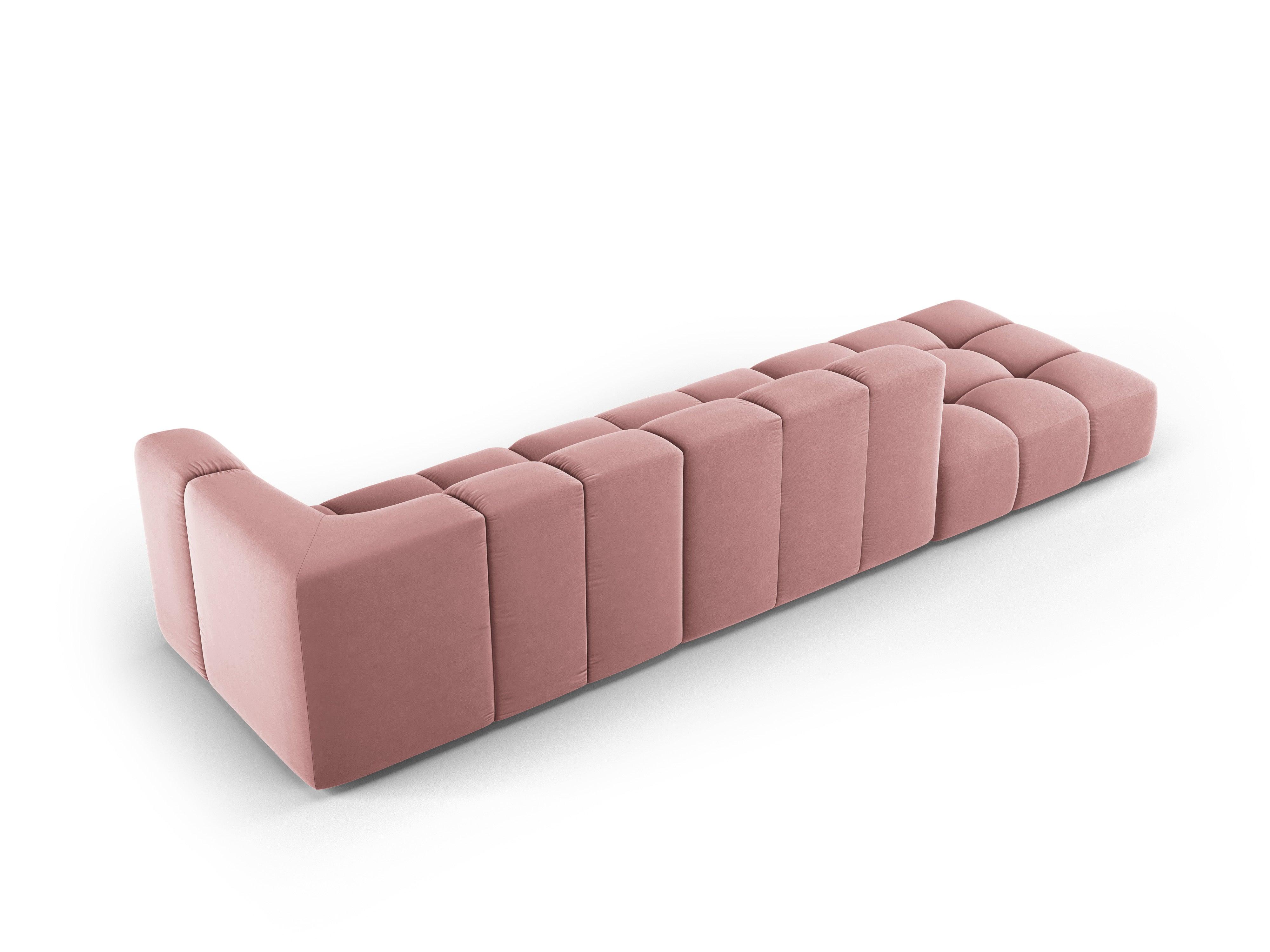 Sofa aksamitna lewostronna FRANCESCA różowy Milo Casa Eye on Design