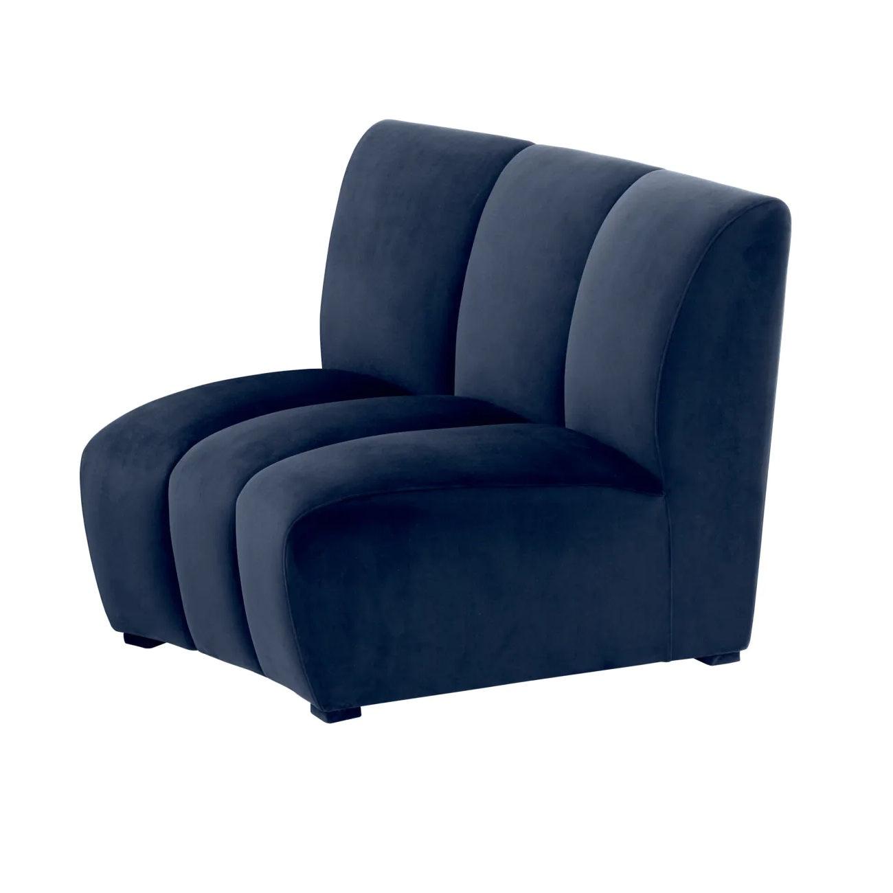 Sofa aksamitna modułowa LANDO - element środkowy granatowy Eichholtz Eye on Design