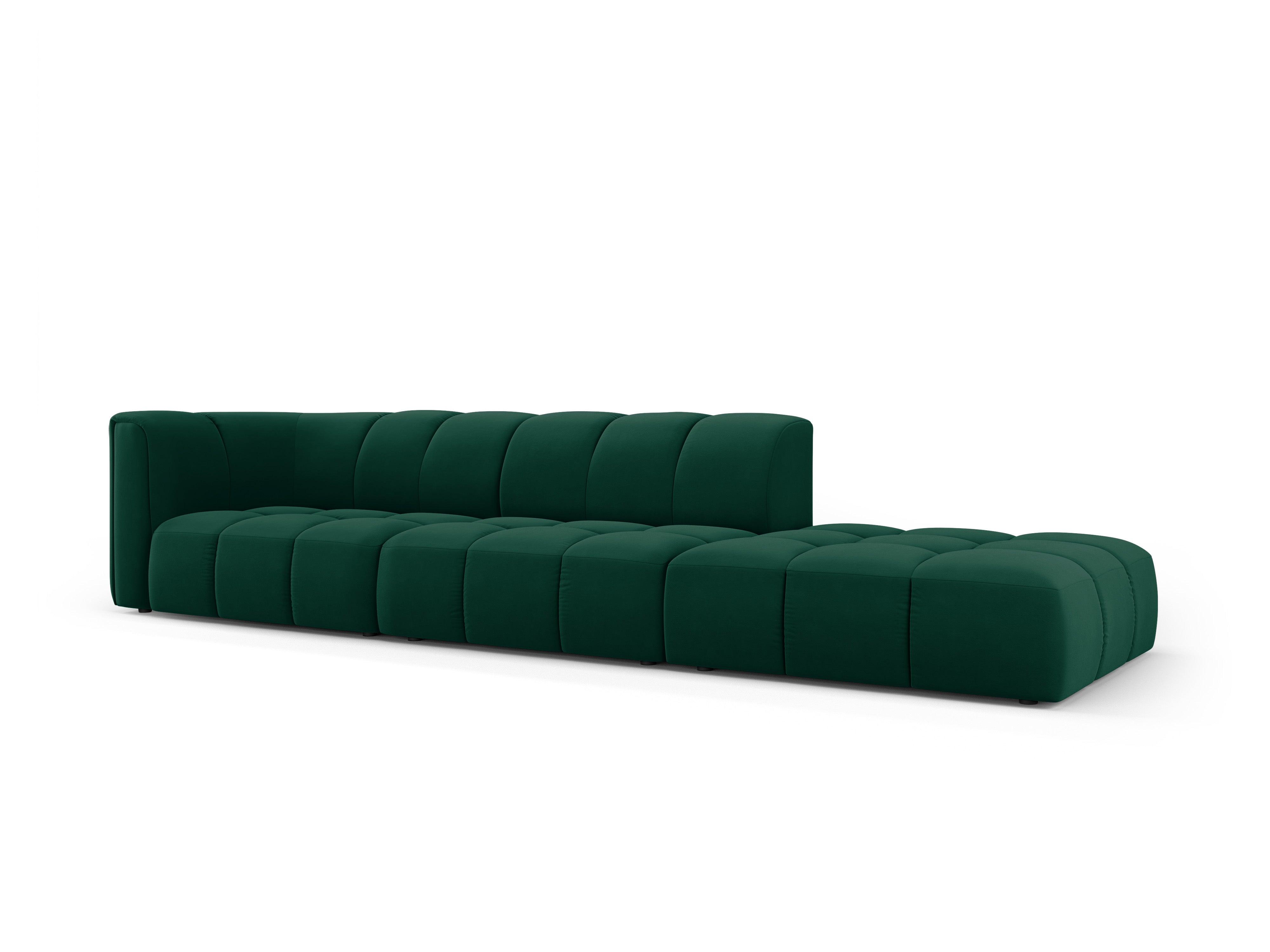 Sofa aksamitna prawostronna FRANCESCA butelkowa zieleń Milo Casa Eye on Design