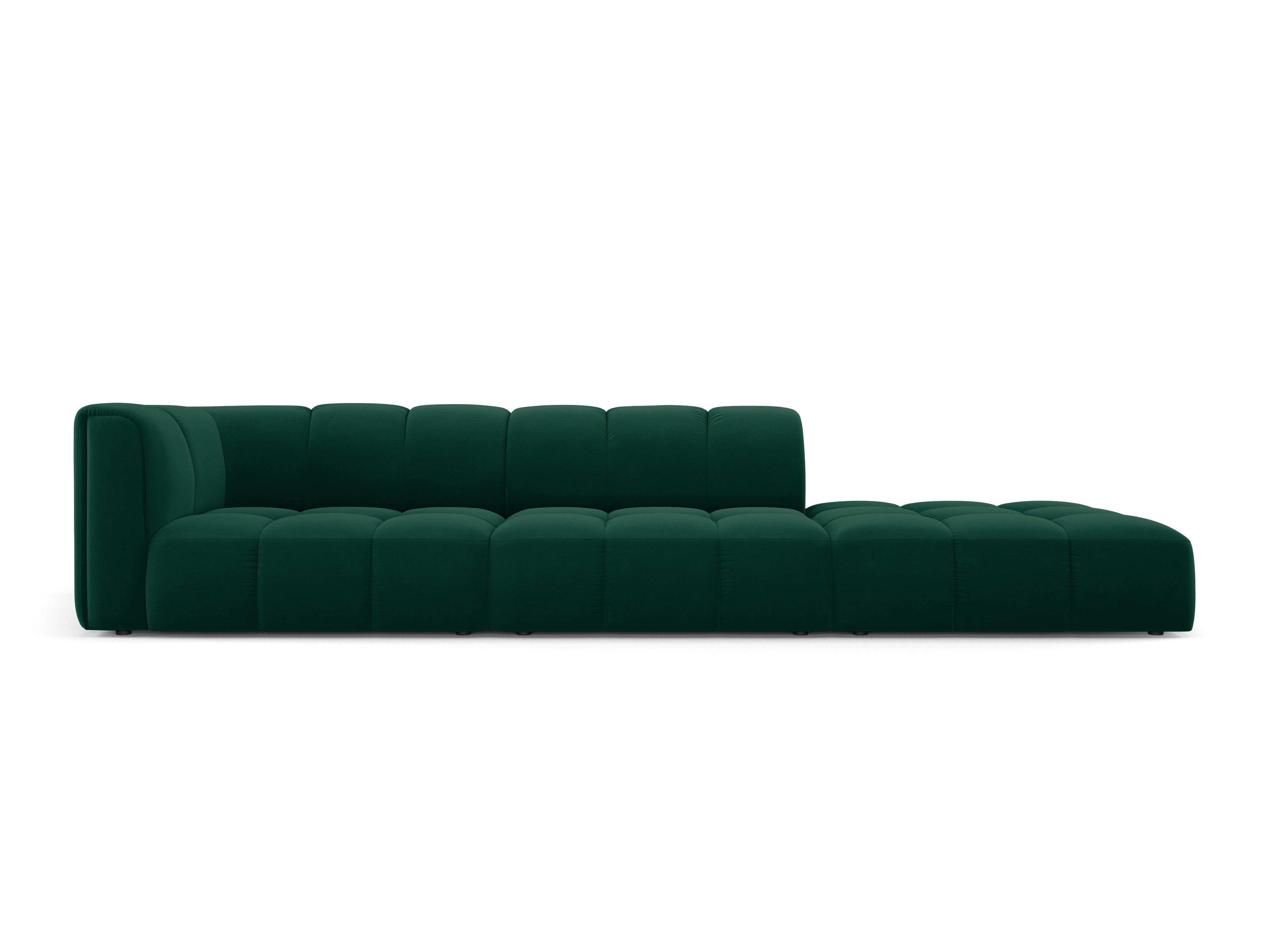 Sofa aksamitna prawostronna FRANCESCA butelkowa zieleń Milo Casa Eye on Design
