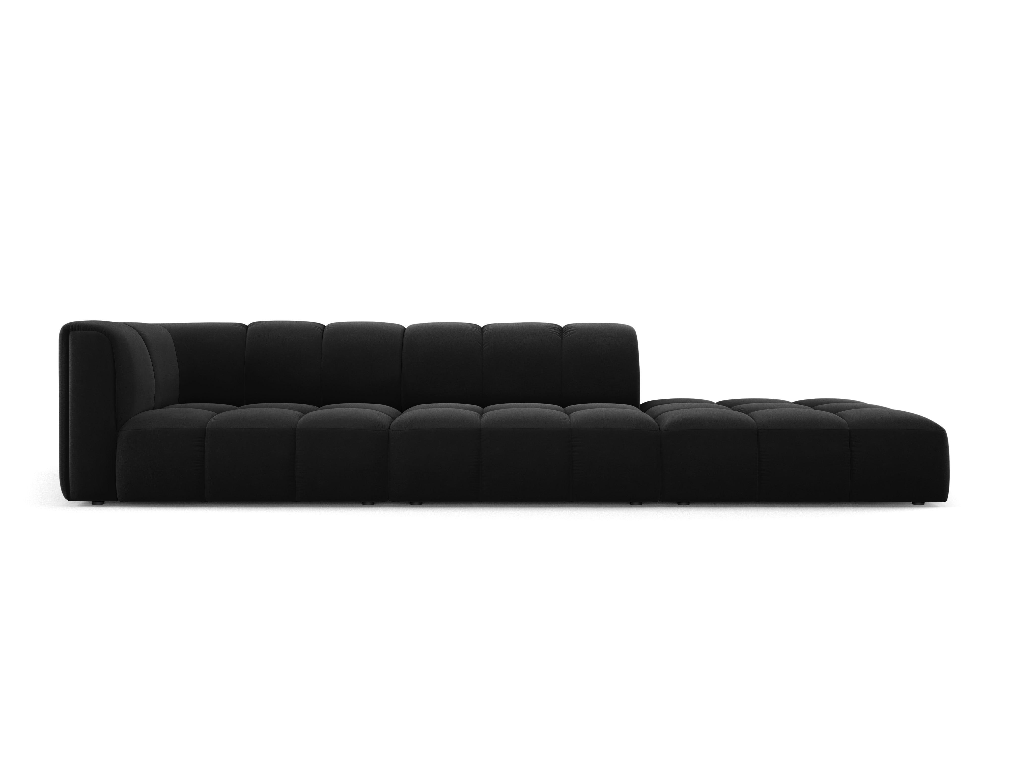 Sofa aksamitna prawostronna FRANCESCA czarny Milo Casa Eye on Design