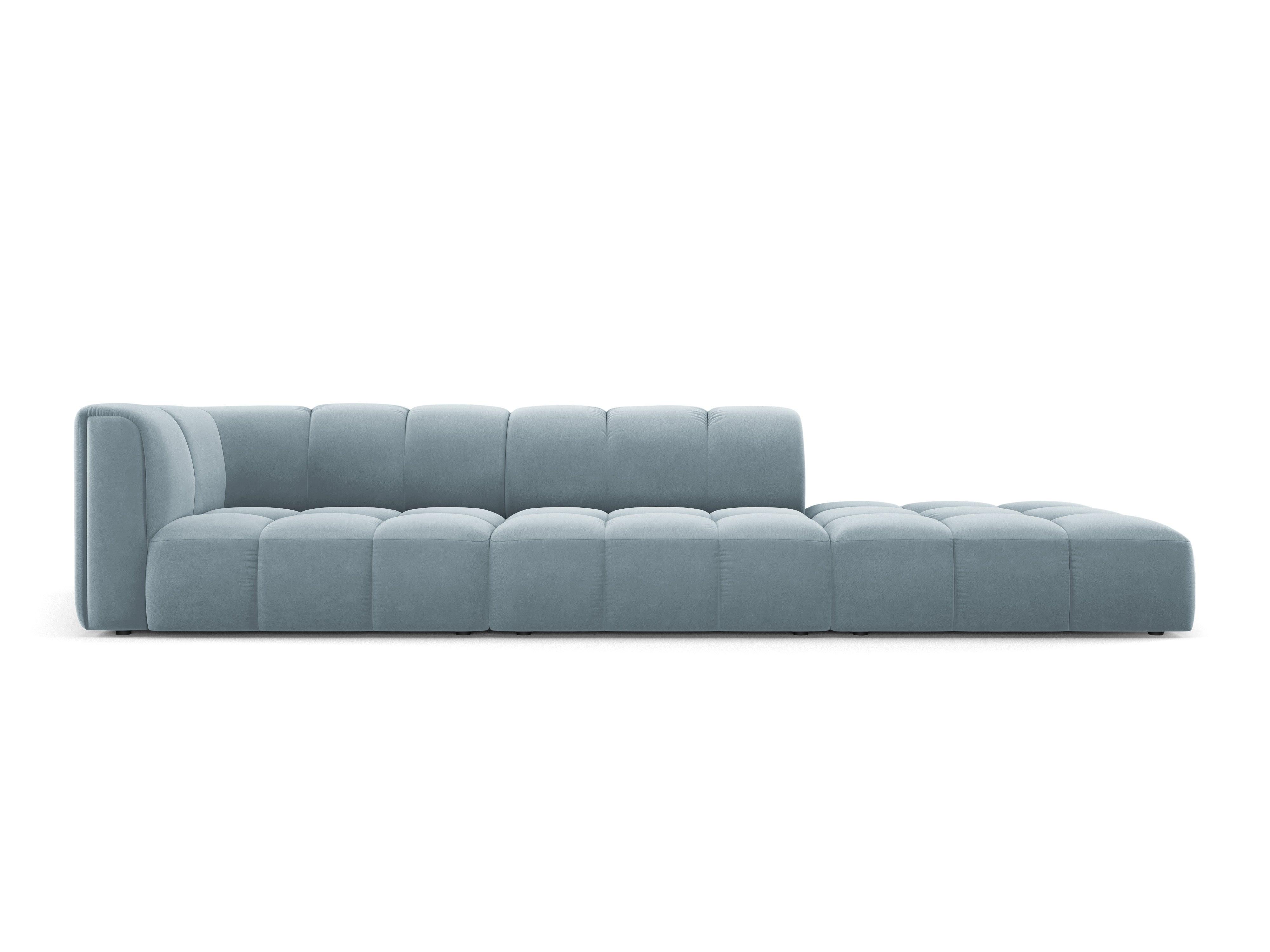 Sofa aksamitna prawostronna FRANCESCA jasnoniebieski Milo Casa Eye on Design