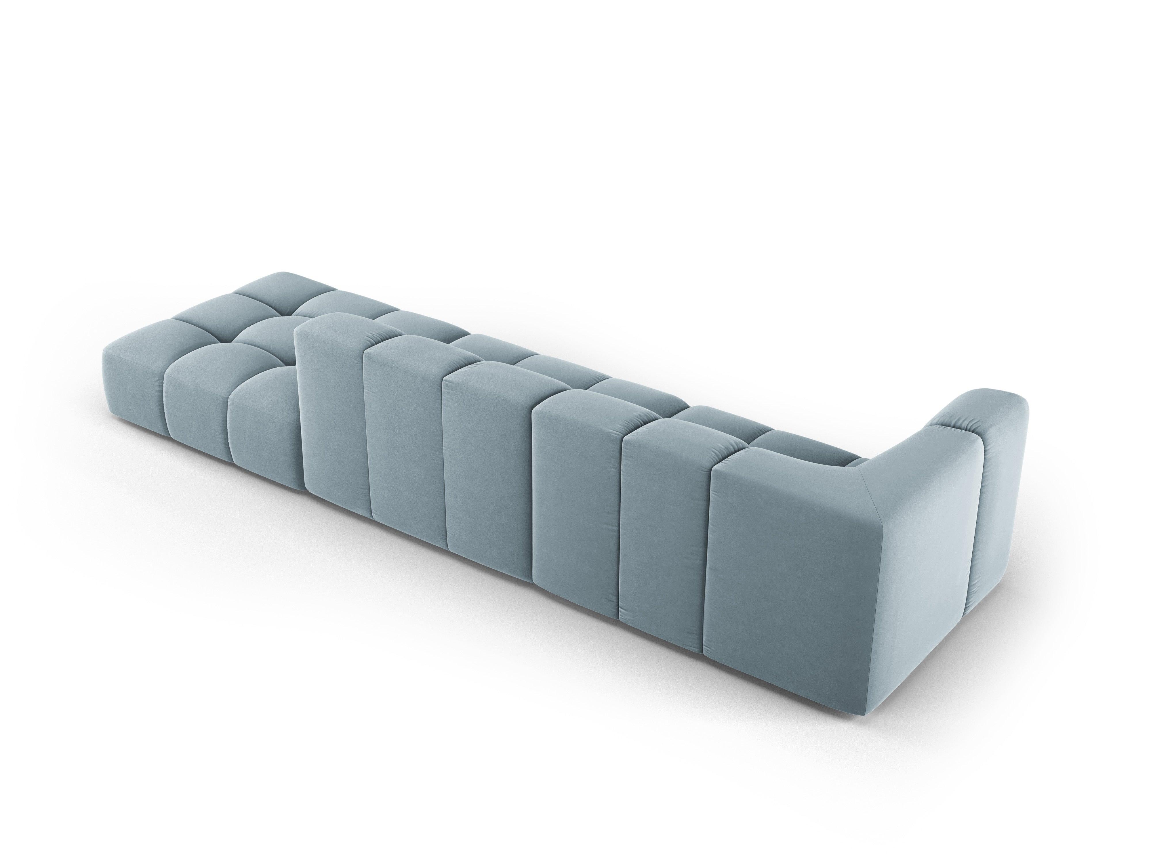 Sofa aksamitna prawostronna FRANCESCA jasnoniebieski Milo Casa Eye on Design