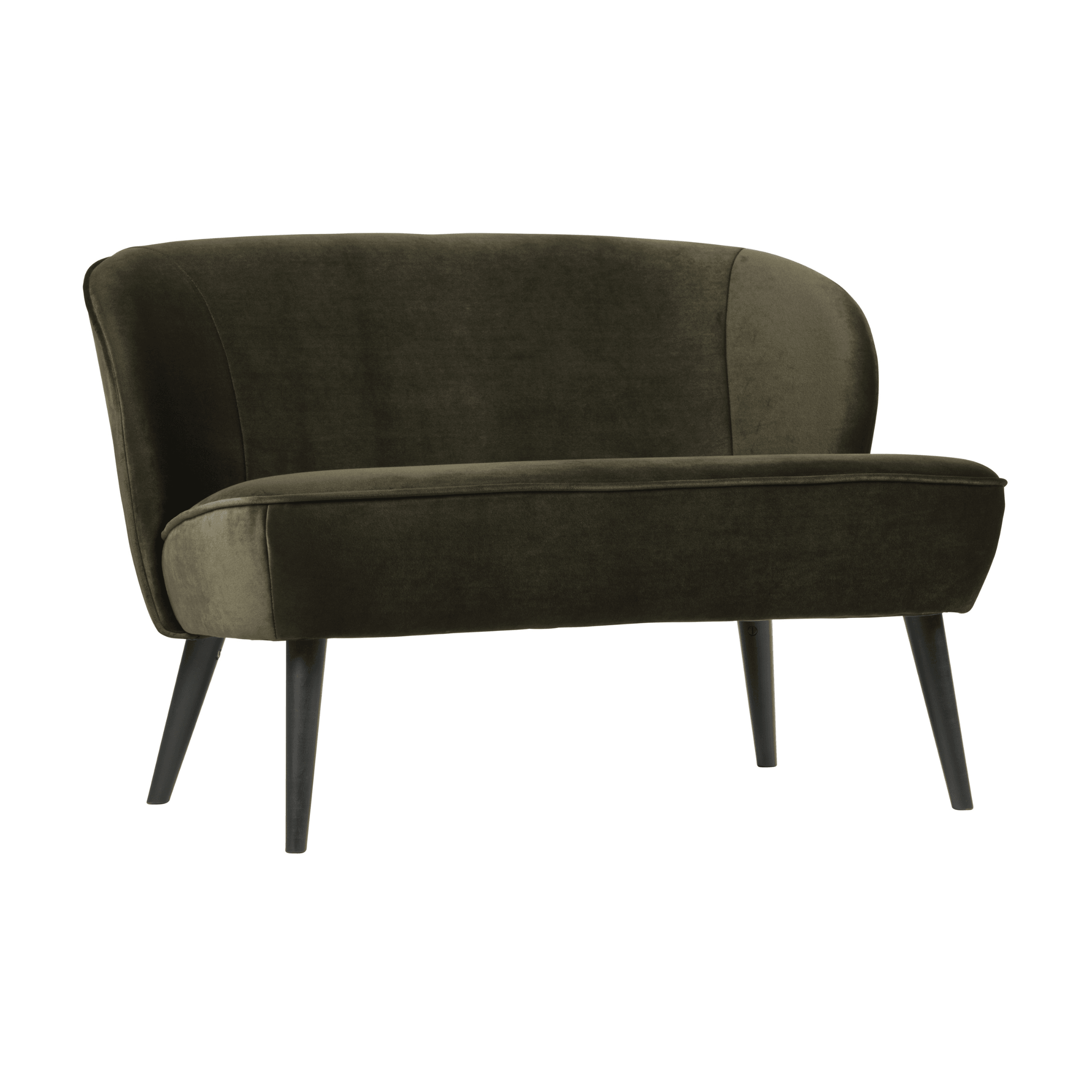 Sofa aksamitna SARA oliwkowy zielony Woood Eye on Design