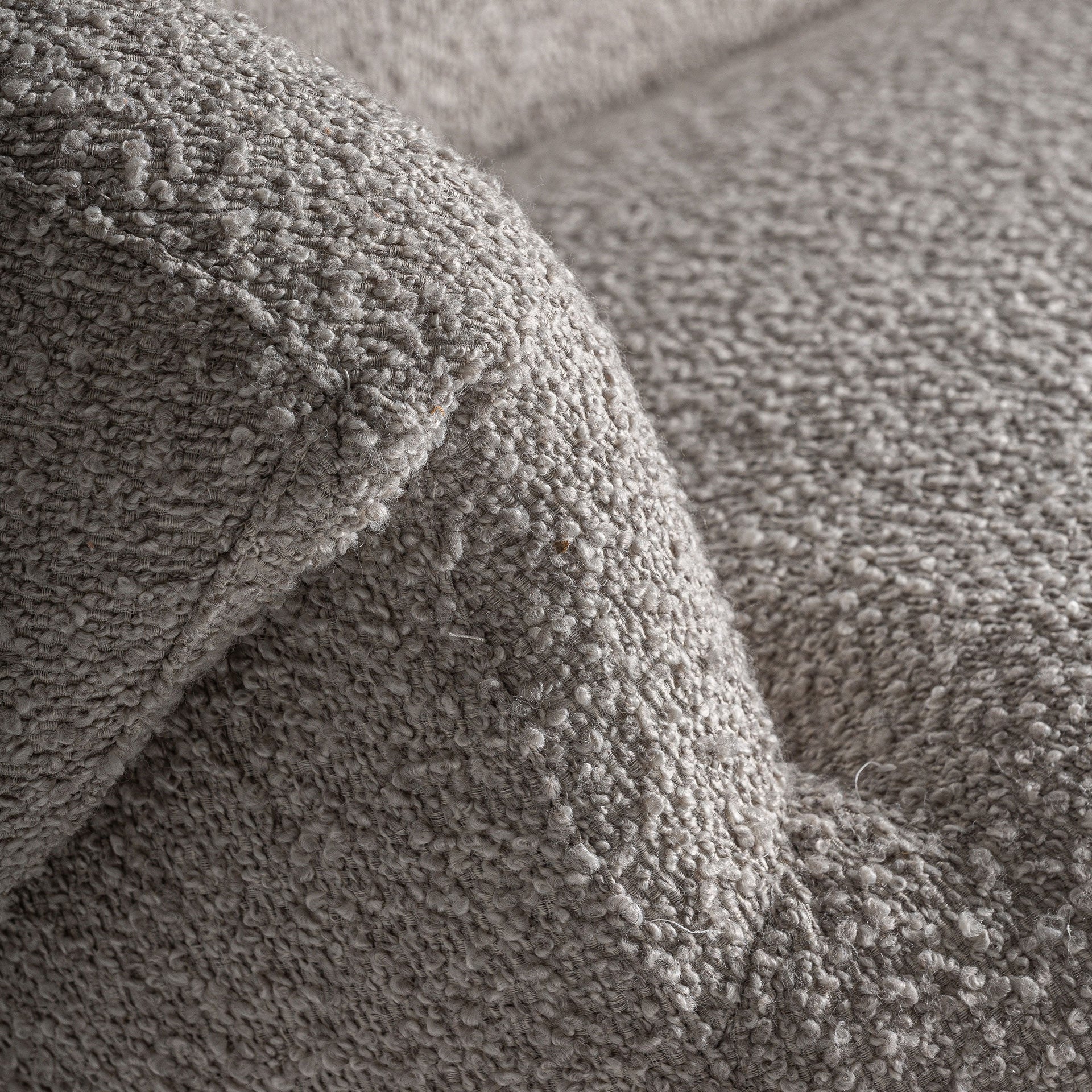 Beige JACQUARD Sofa with Wooden Base