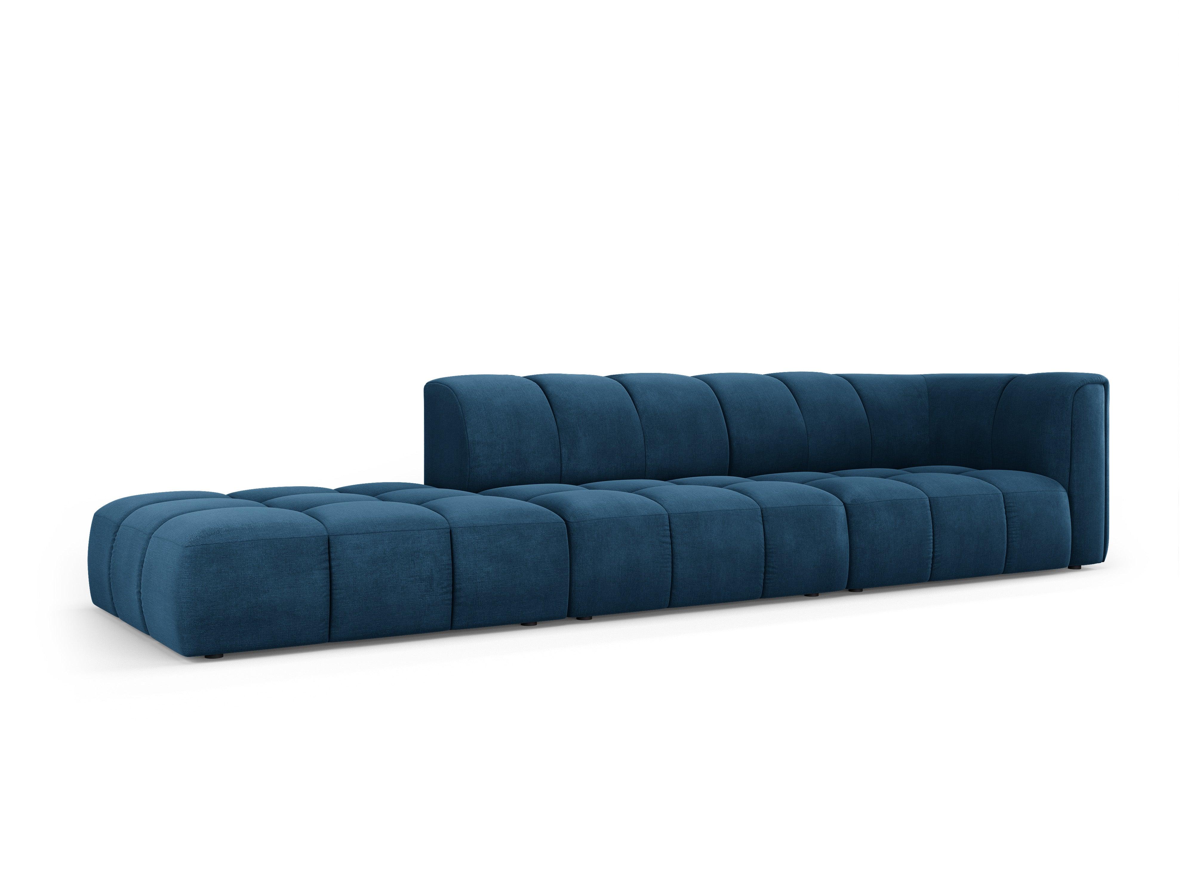 Sofa lewostronna FRANCESCA granat królewski szenil Milo Casa Eye on Design