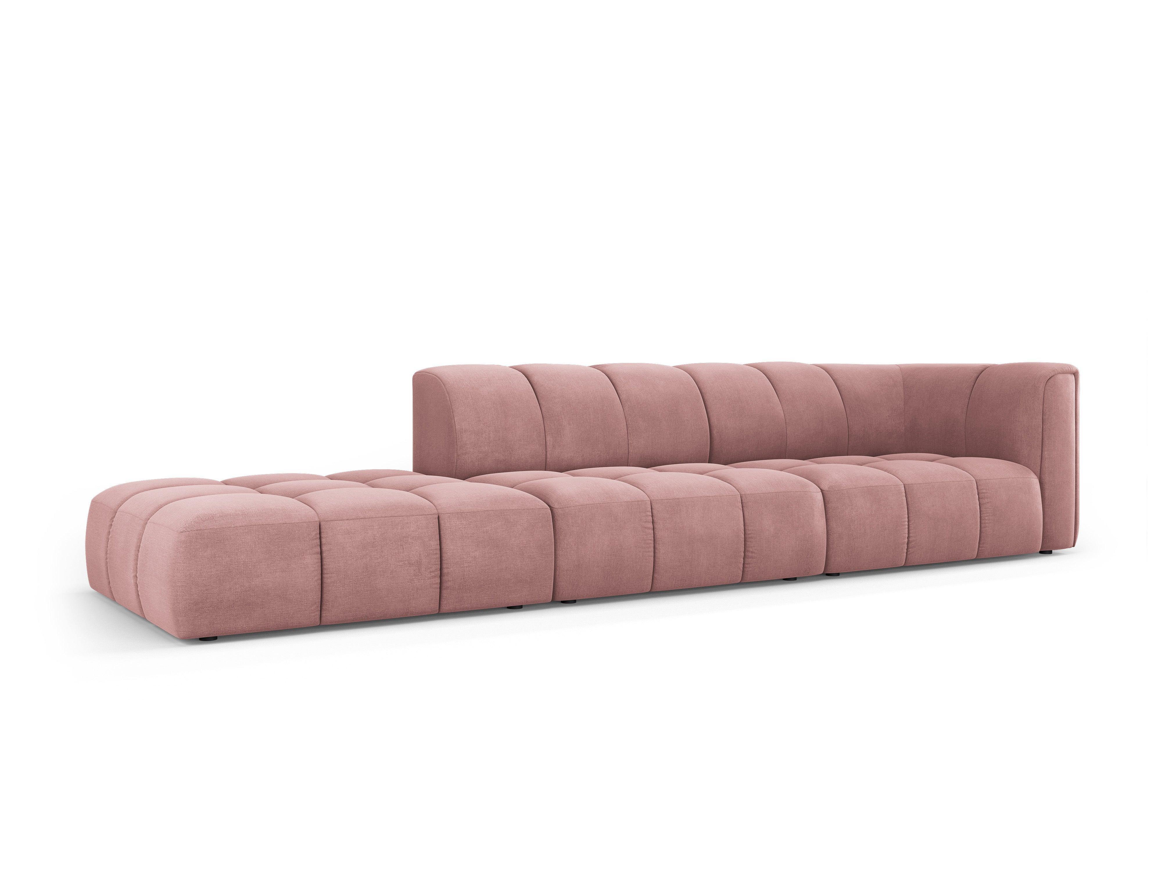 Sofa lewostronna FRANCESCA różowy szenil Milo Casa Eye on Design