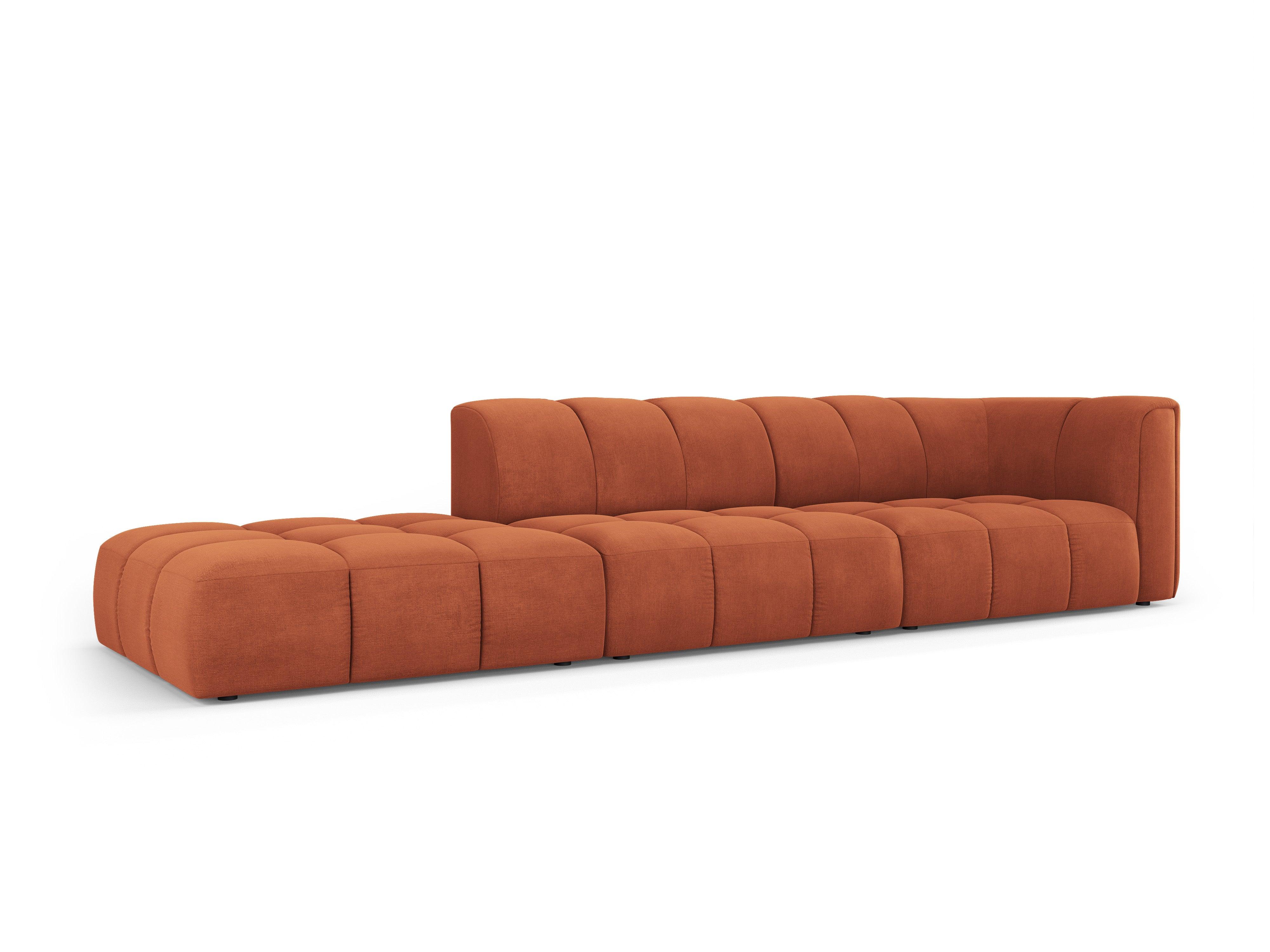 Sofa lewostronna FRANCESCA terracotta szenil Milo Casa Eye on Design