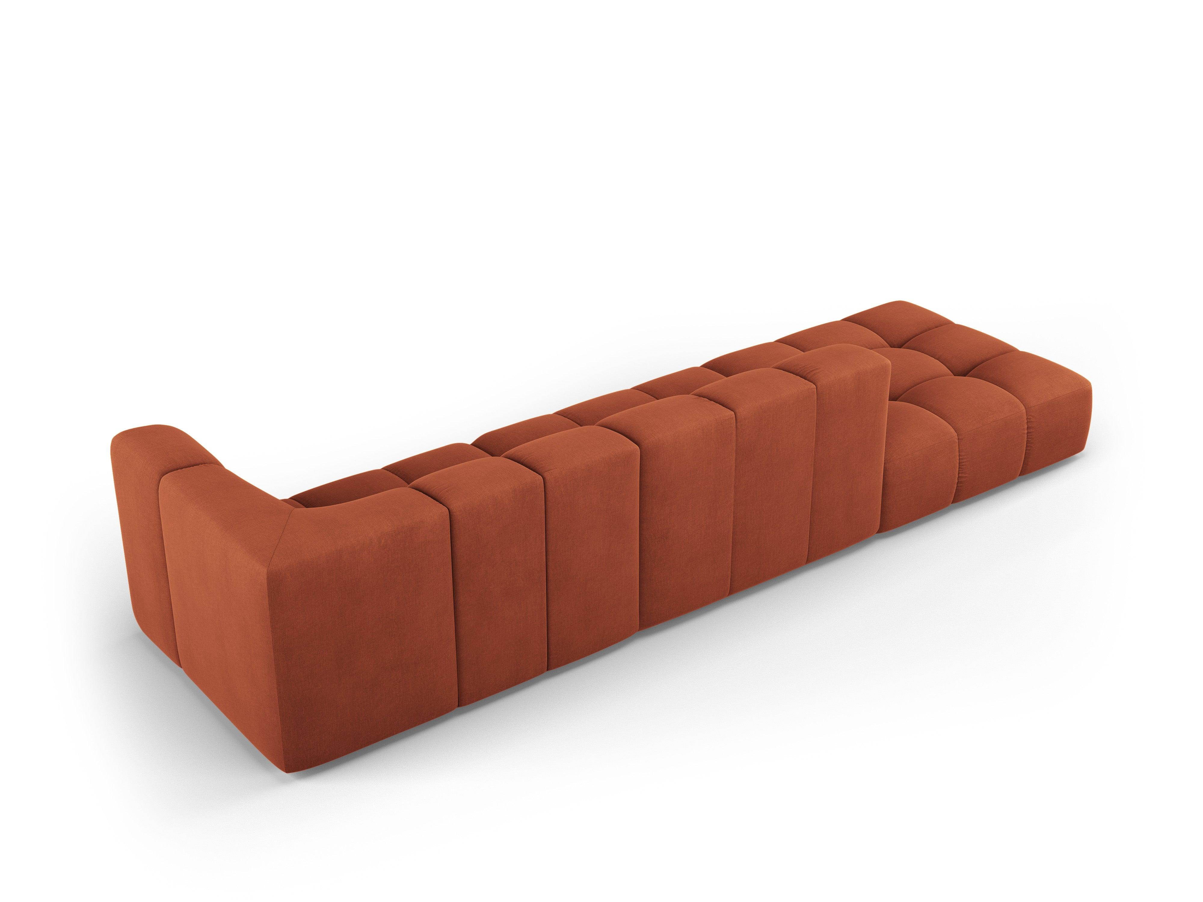 Sofa lewostronna FRANCESCA terracotta szenil Milo Casa Eye on Design
