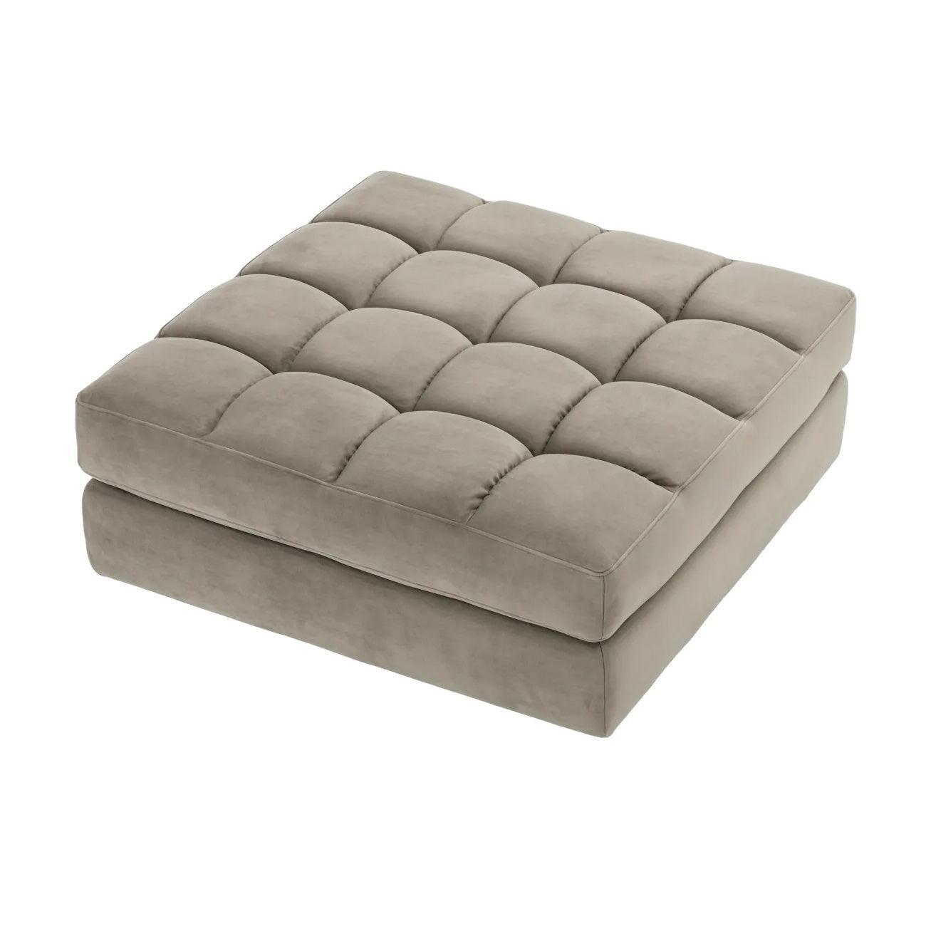 Sofa modułowa aksamitna DEAN - puf beżowy Eichholtz Eye on Design