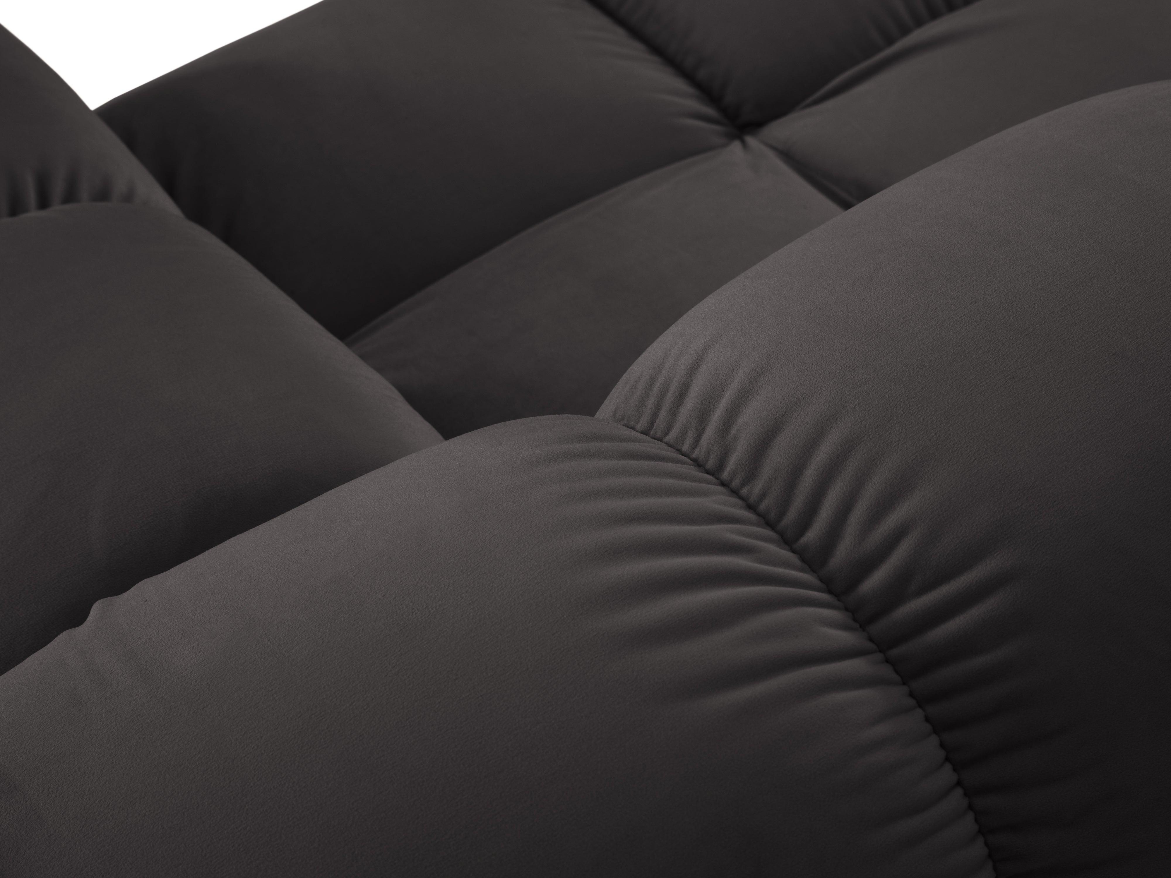 Sofa modułowa aksamitna lewostronna 4-osobowa TROPEA ciemnoszary Milo Casa Eye on Design